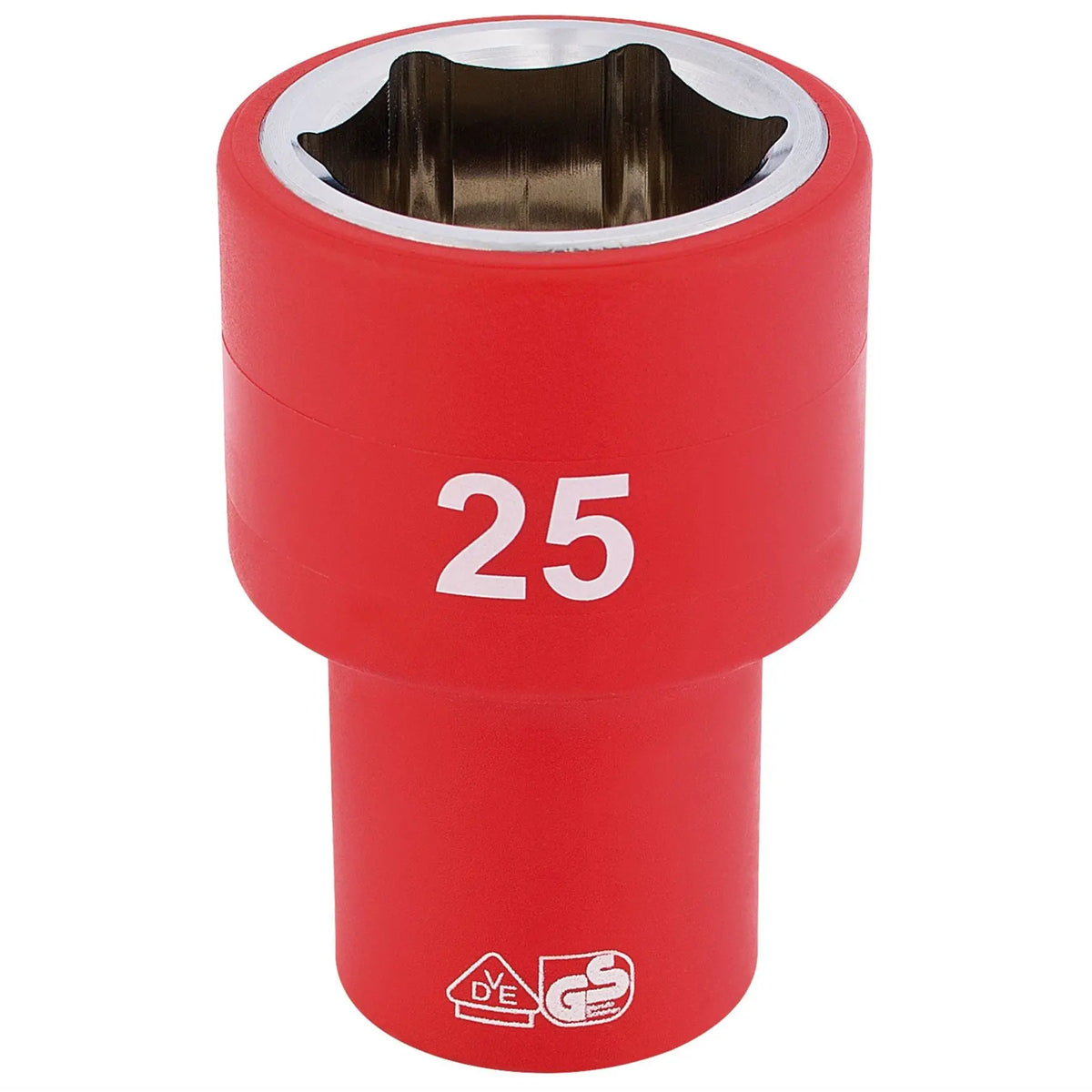 Draper Expert Fully Insulated VDE Socket 1/2" Sq. Dr. 25mm 31961  White Rose Tools