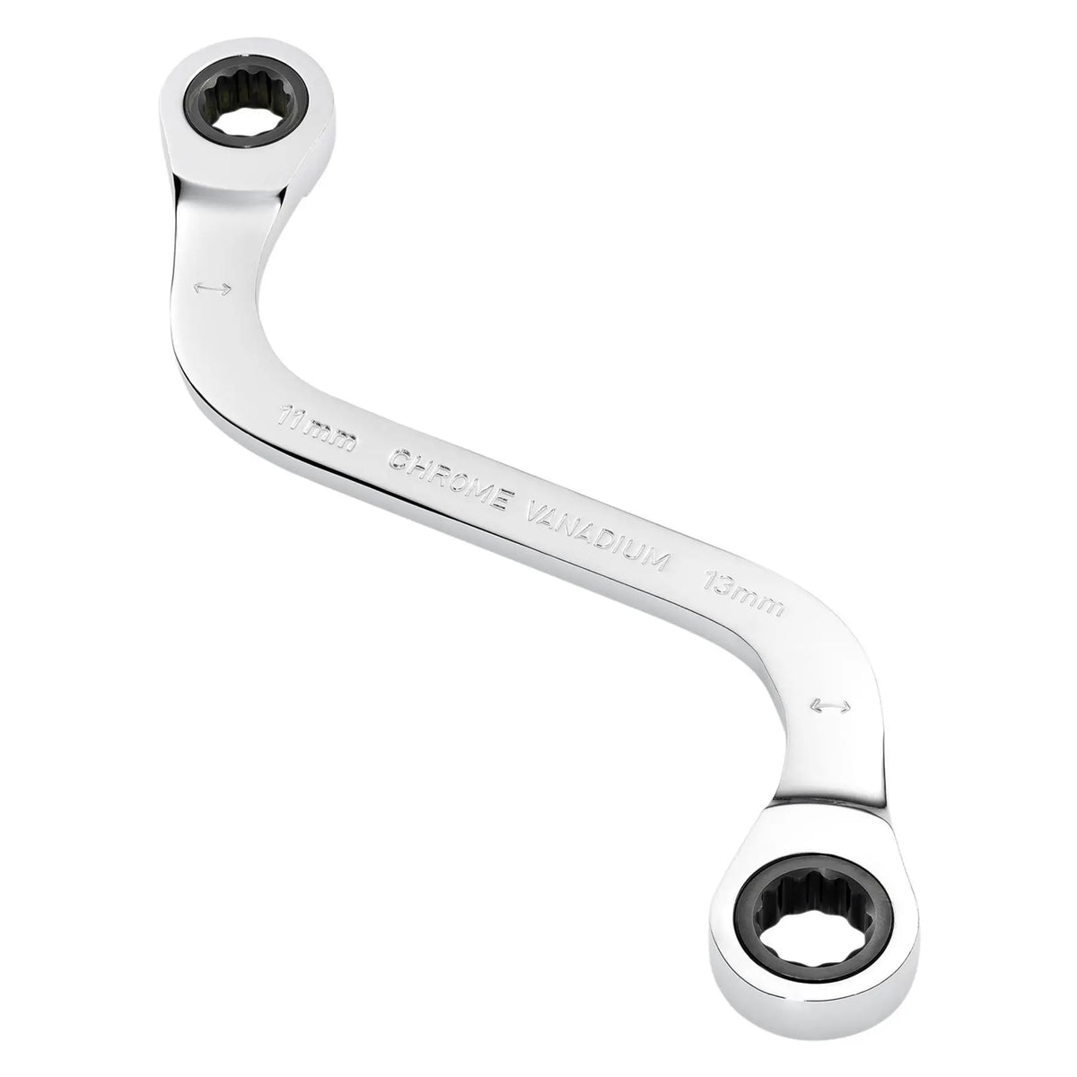 Draper Expert HI-TORQ® Double Ring Ratchet S-Shape Spanner 11 x 13mm 03943  White Rose Tools