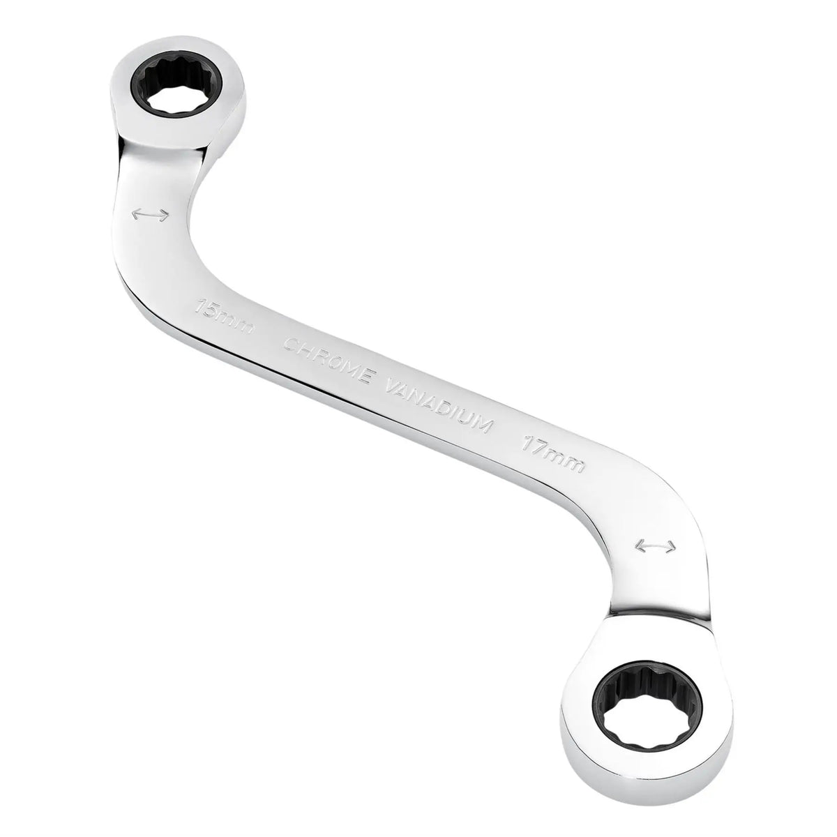 Draper Expert HI-TORQ® Double Ring Ratchet S-Shape Spanner 15 x 17mm 03945  White Rose Tools
