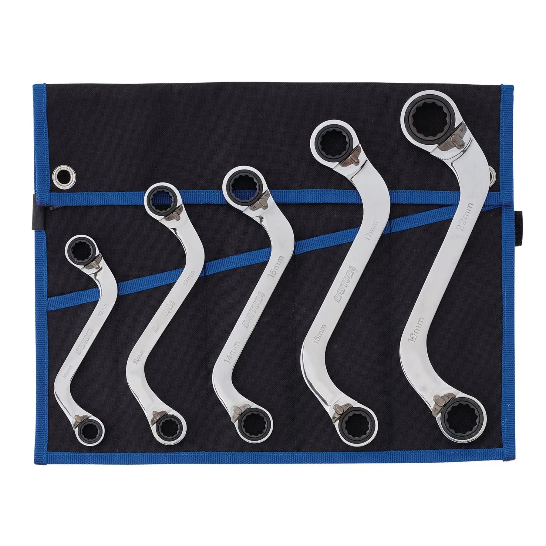 Draper Expert HI-TORQ® Double Ring Reversible Ratchet S-Shape Spanner Set (5 Piece) 03947  White Rose Tools