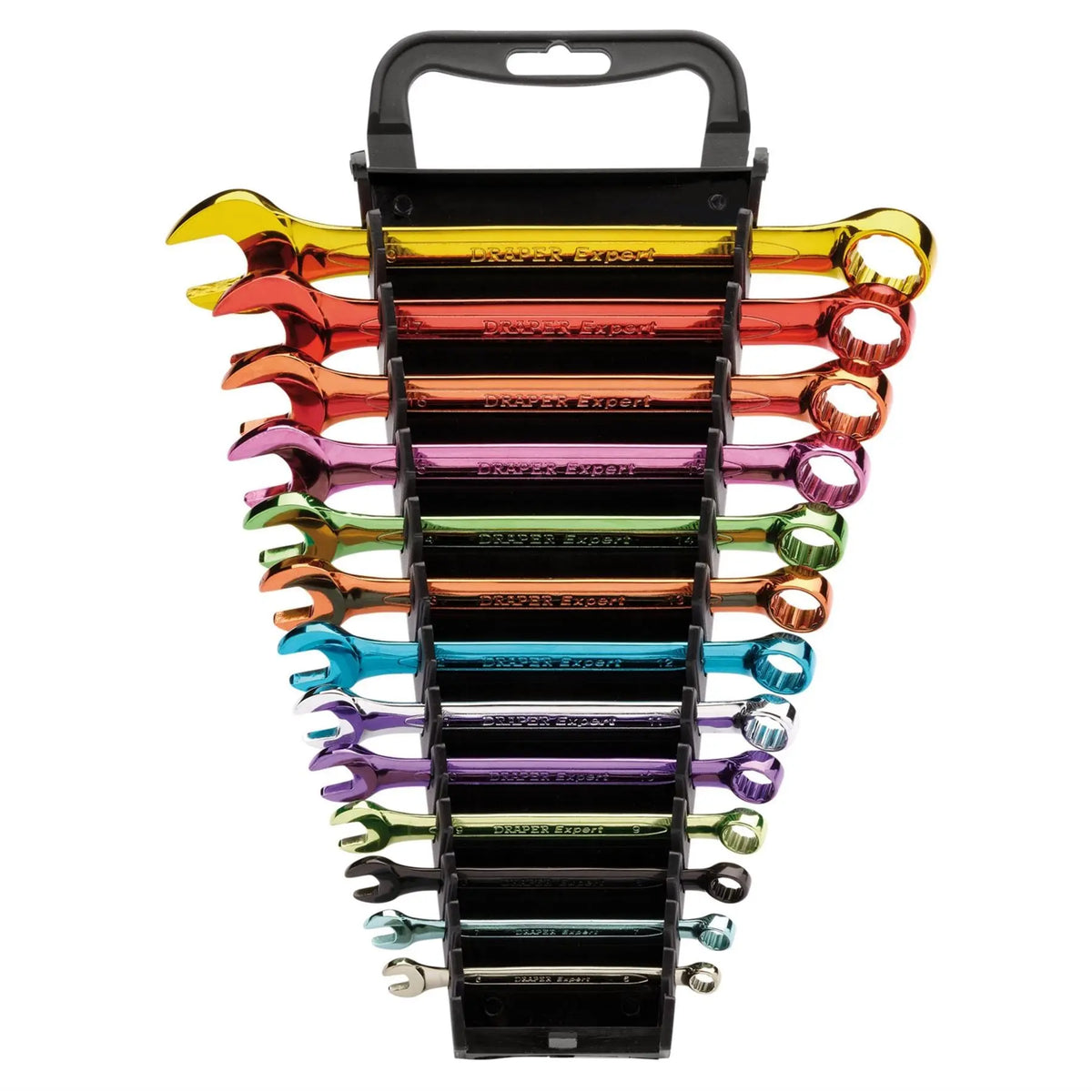 Draper Expert HI-TORQ® Metric Coloured Combination Spanner Set 6 - 19mm (13 Piece) 23017  White Rose Tools