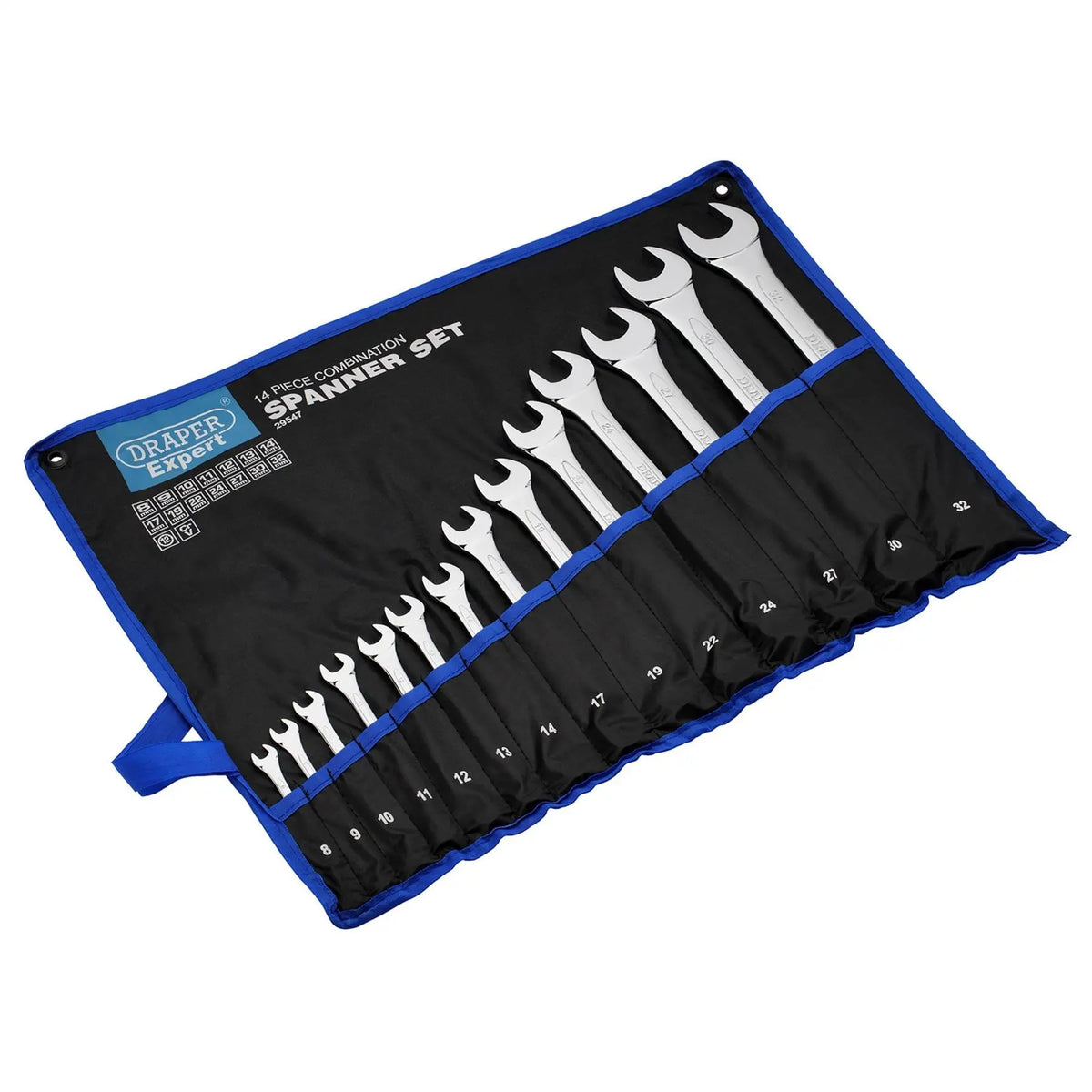 Draper Expert HI-TORQ® Metric Combination Spanner Set (14 Piece) 29547  White Rose Tools
