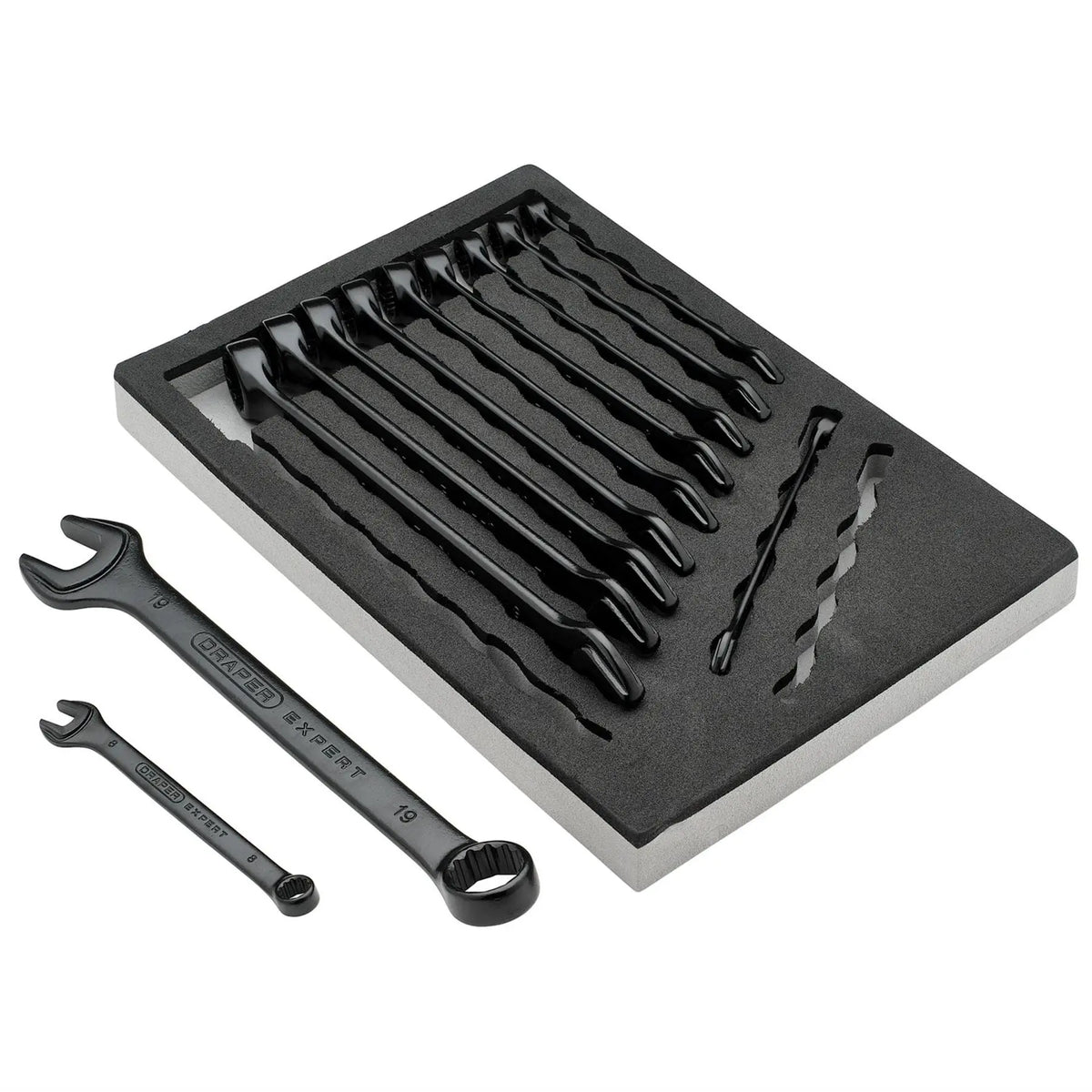Draper Expert HI-TORQ® Metric Combination Spanner Set in Foam Tray (12 Piece) 07143  White Rose Tools