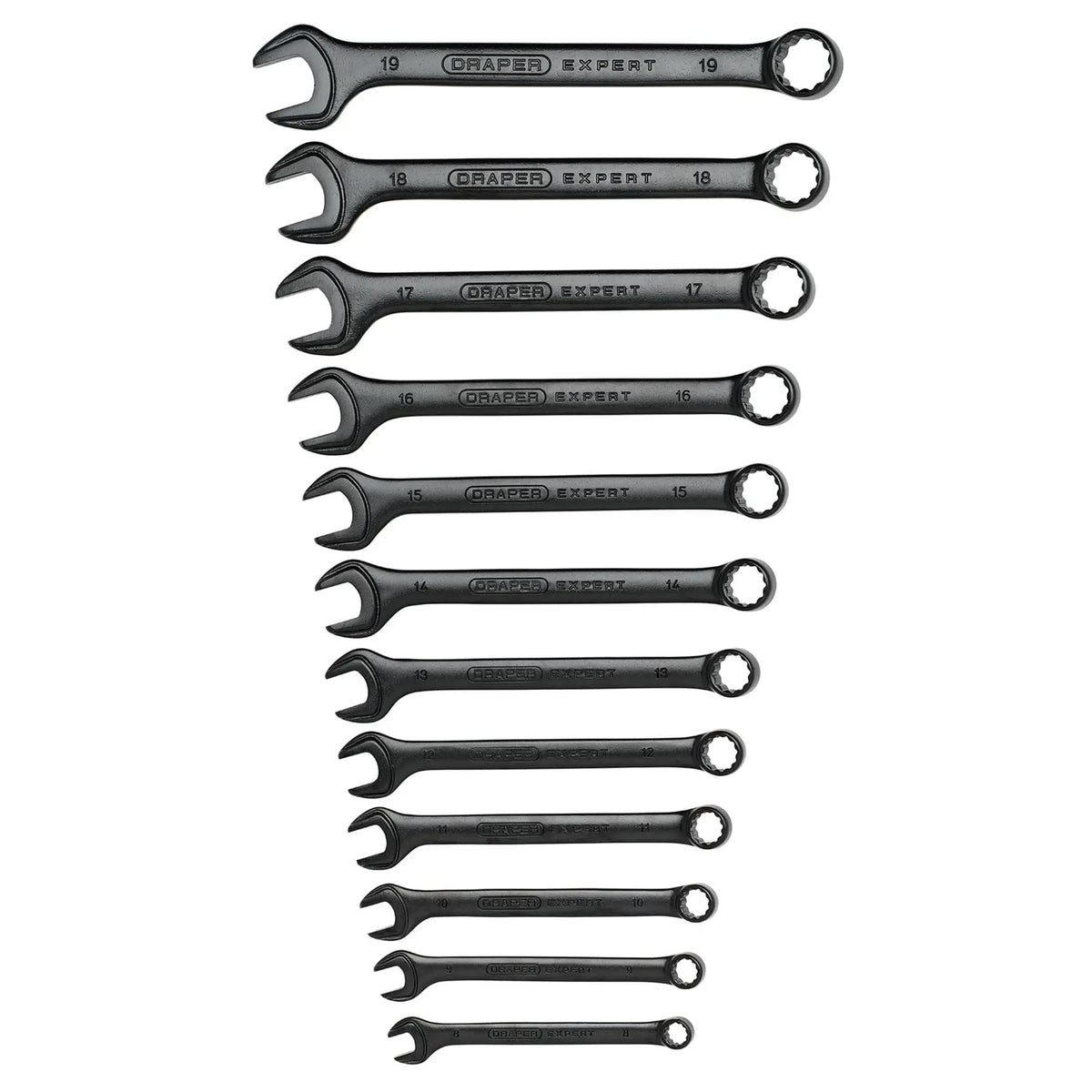 Draper Expert HI-TORQ® Metric Combination Spanner Set in Foam Tray (12 Piece) 07143  White Rose Tools
