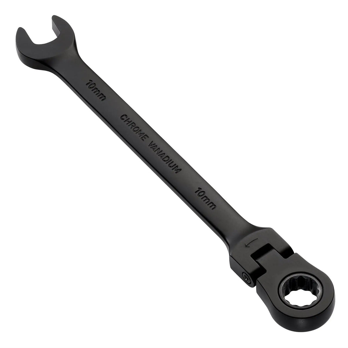 Draper Expert HI-TORQ® Metric Flexible Head Ratchet Combination Spanner 10mm Black 03916  White Rose Tools