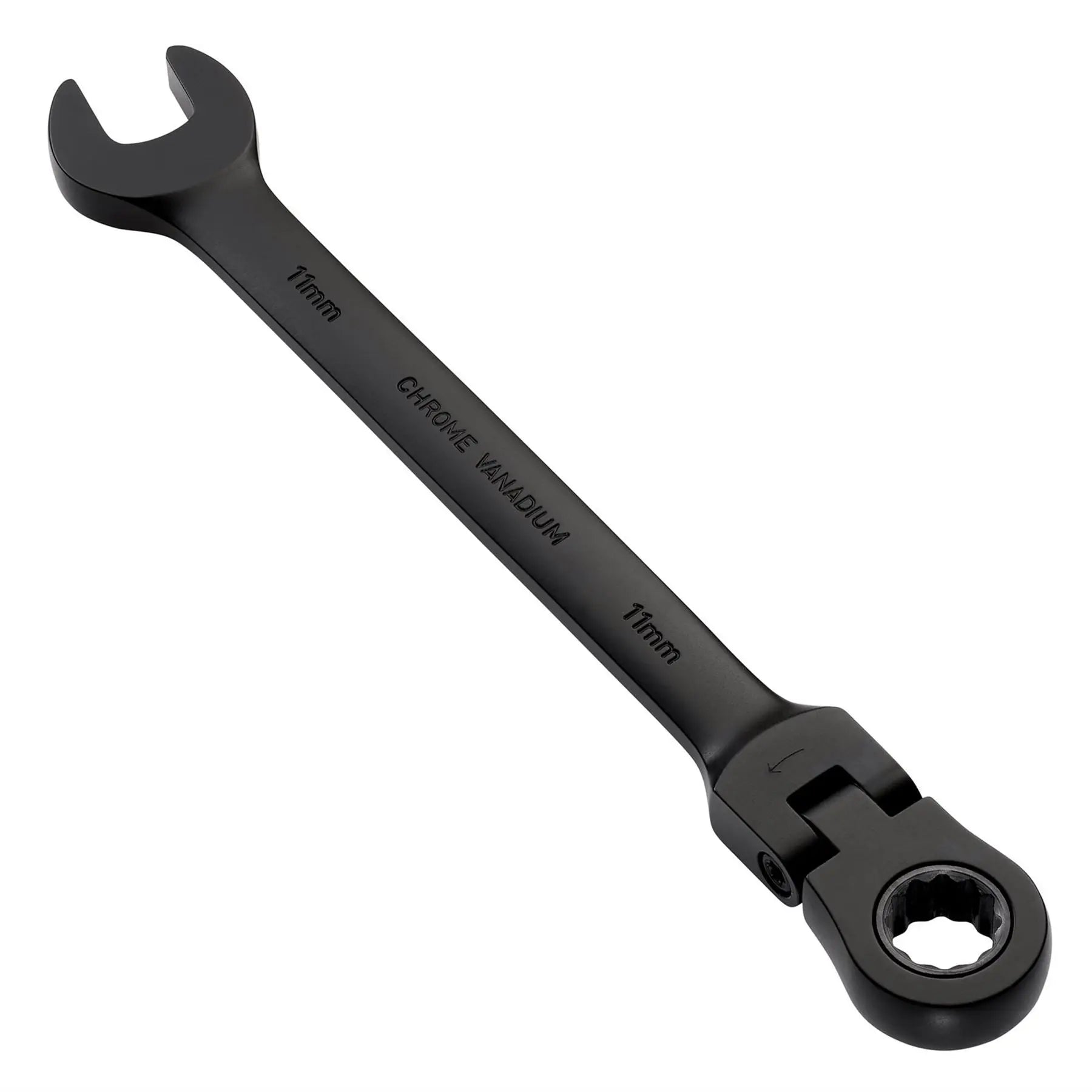 Draper Expert HI-TORQ® Metric Flexible Head Ratchet Combination Spanner 11mm Black 03917  White Rose Tools