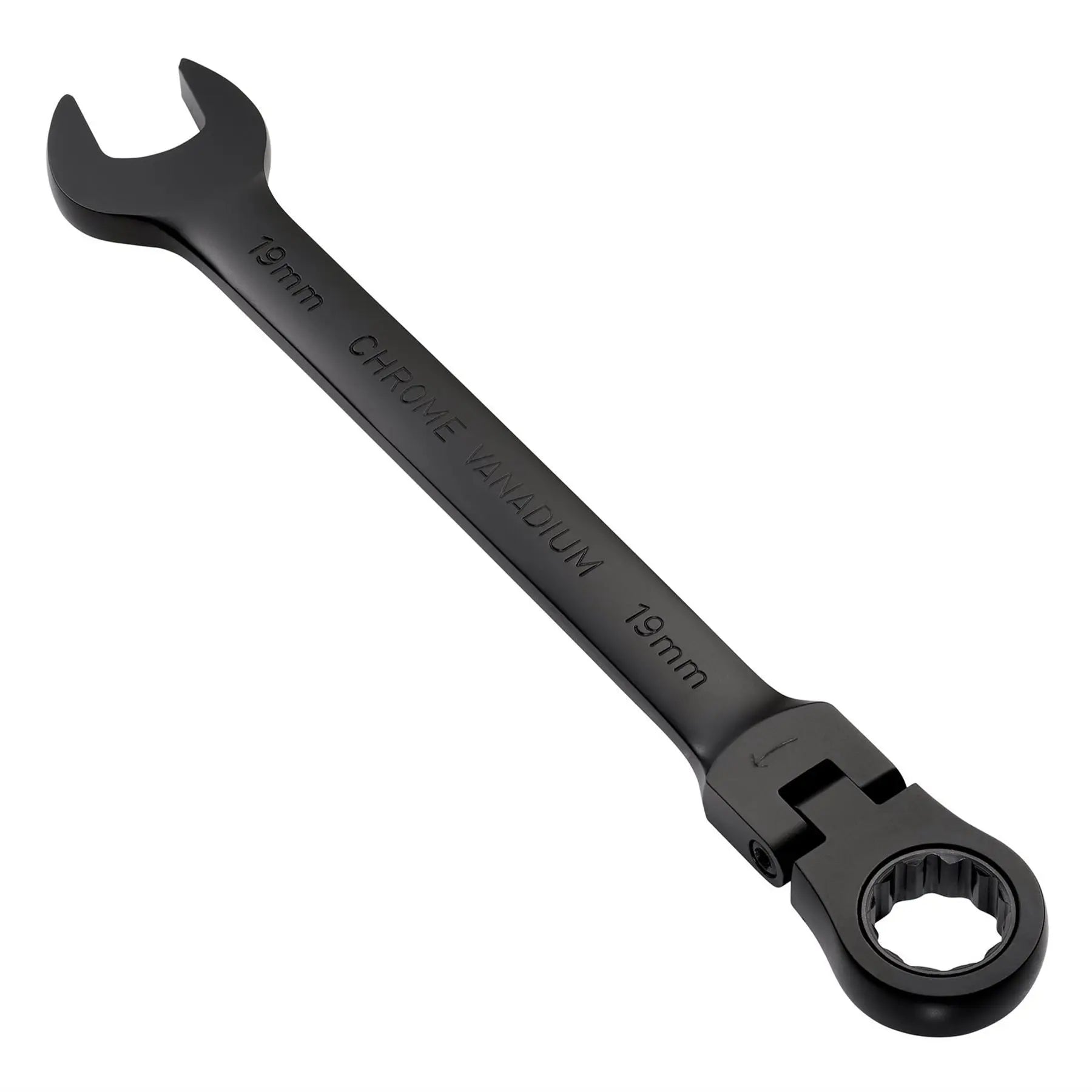 Draper Expert HI-TORQ® Metric Flexible Head Ratchet Combination Spanner 19mm Black 03926  White Rose Tools