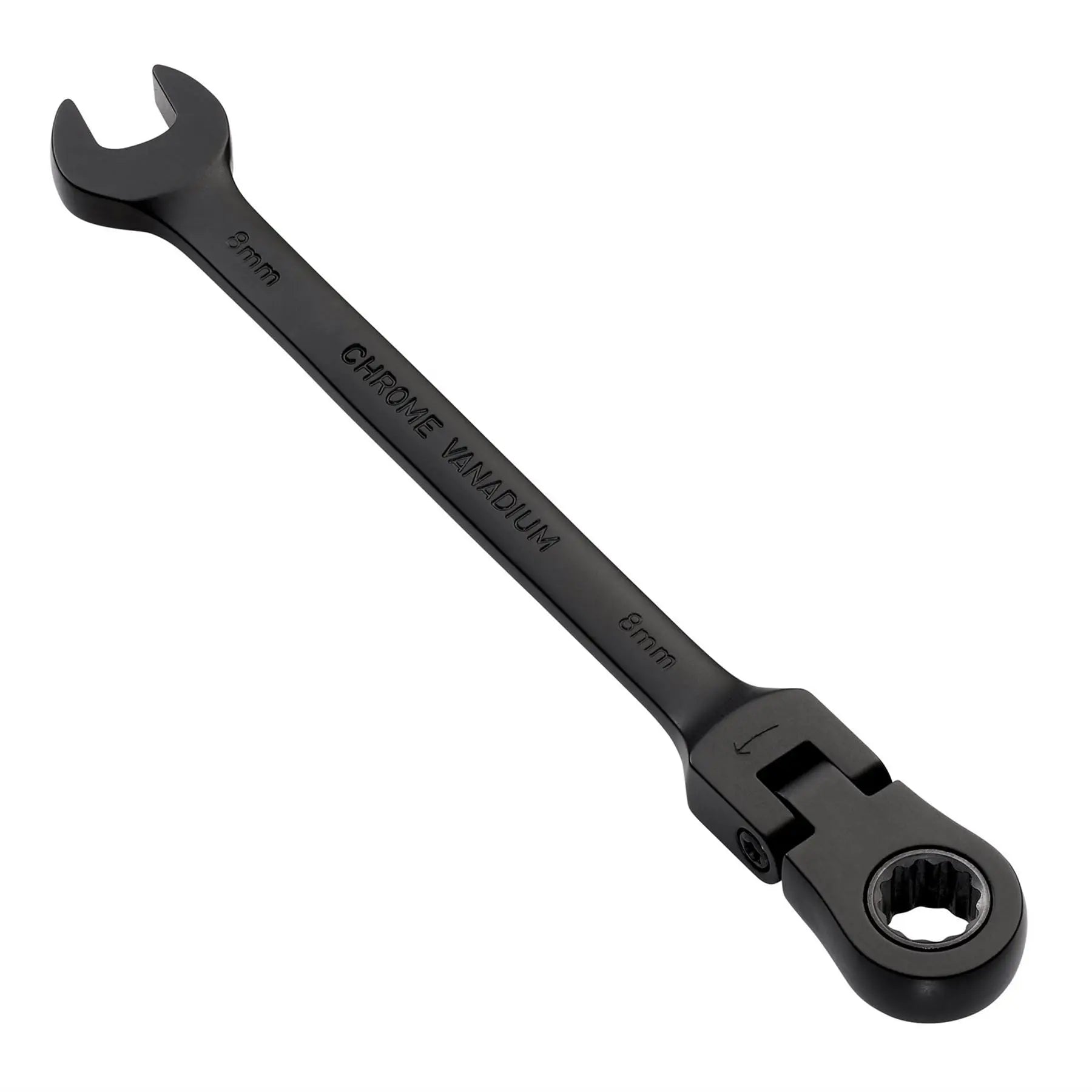 Draper Expert HI-TORQ® Metric Flexible Head Ratchet Combination Spanner 8mm Black 03914  White Rose Tools