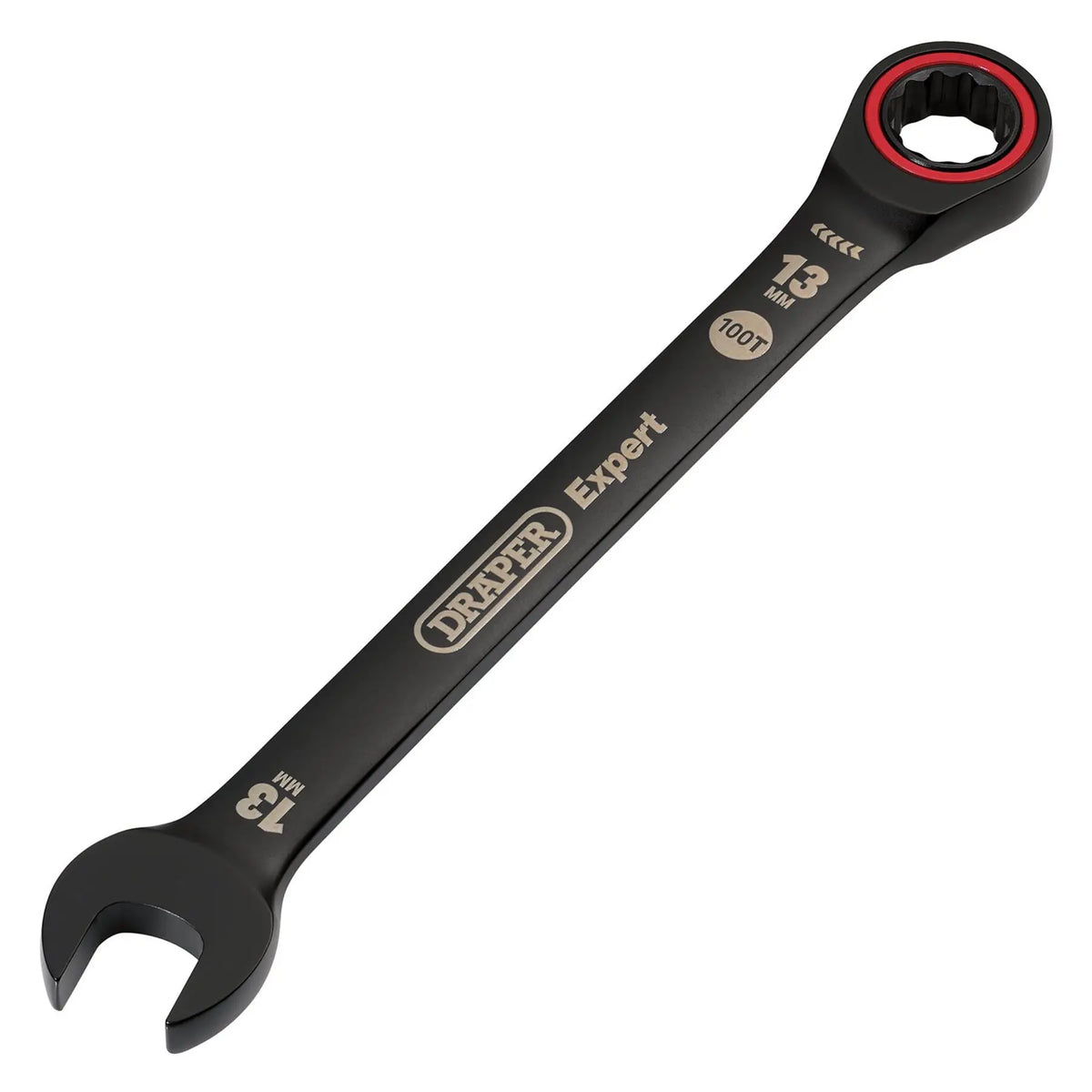 Draper Expert HI-TORQ® Metric Ratchet Combination Spanner 13mm Black 03884  White Rose Tools