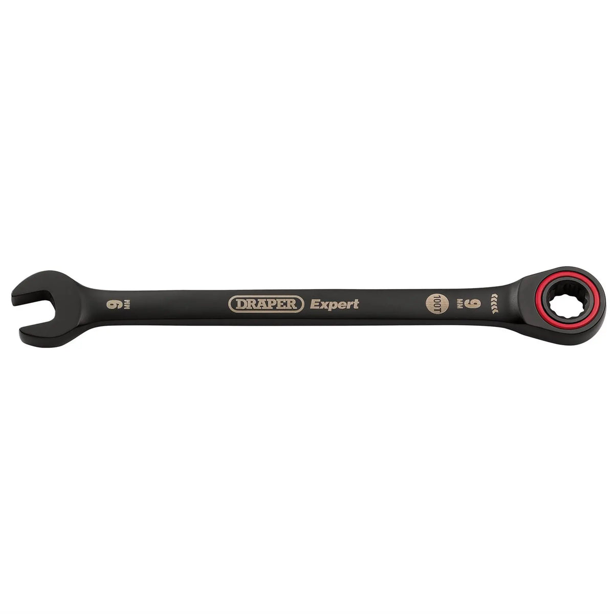 Draper Expert HI-TORQ® Metric Ratchet Combination Spanner 9mm Black 03880  White Rose Tools
