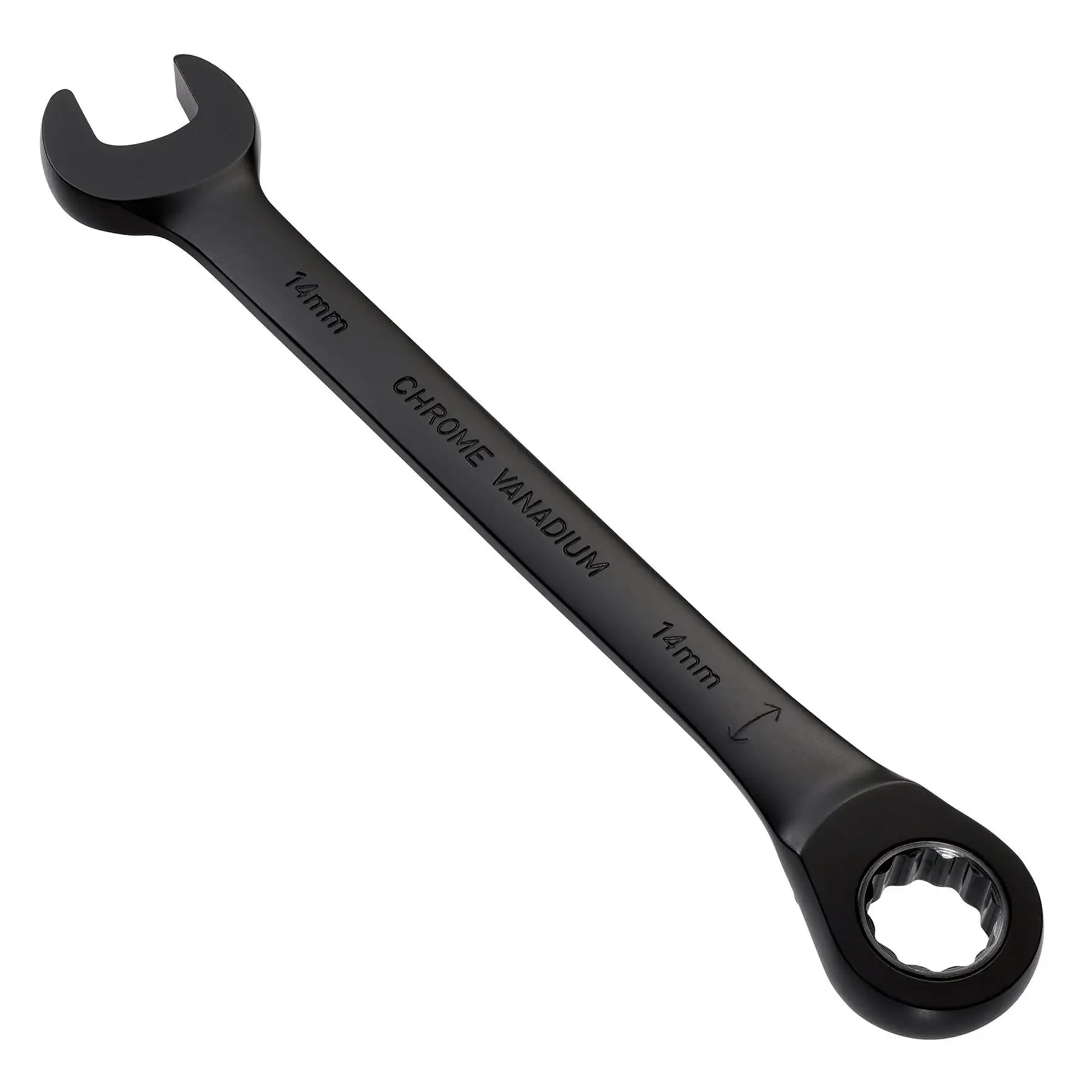 Draper Expert HI-TORQ®  Metric Reversible Ratchet Combination Spanner 14mm Black 03904  White Rose Tools