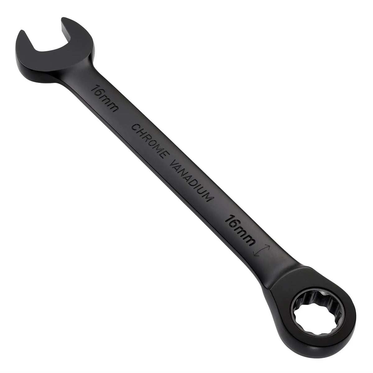 Draper Expert HI-TORQ®  Metric Reversible Ratchet Combination Spanner 16mm Black 03906  White Rose Tools