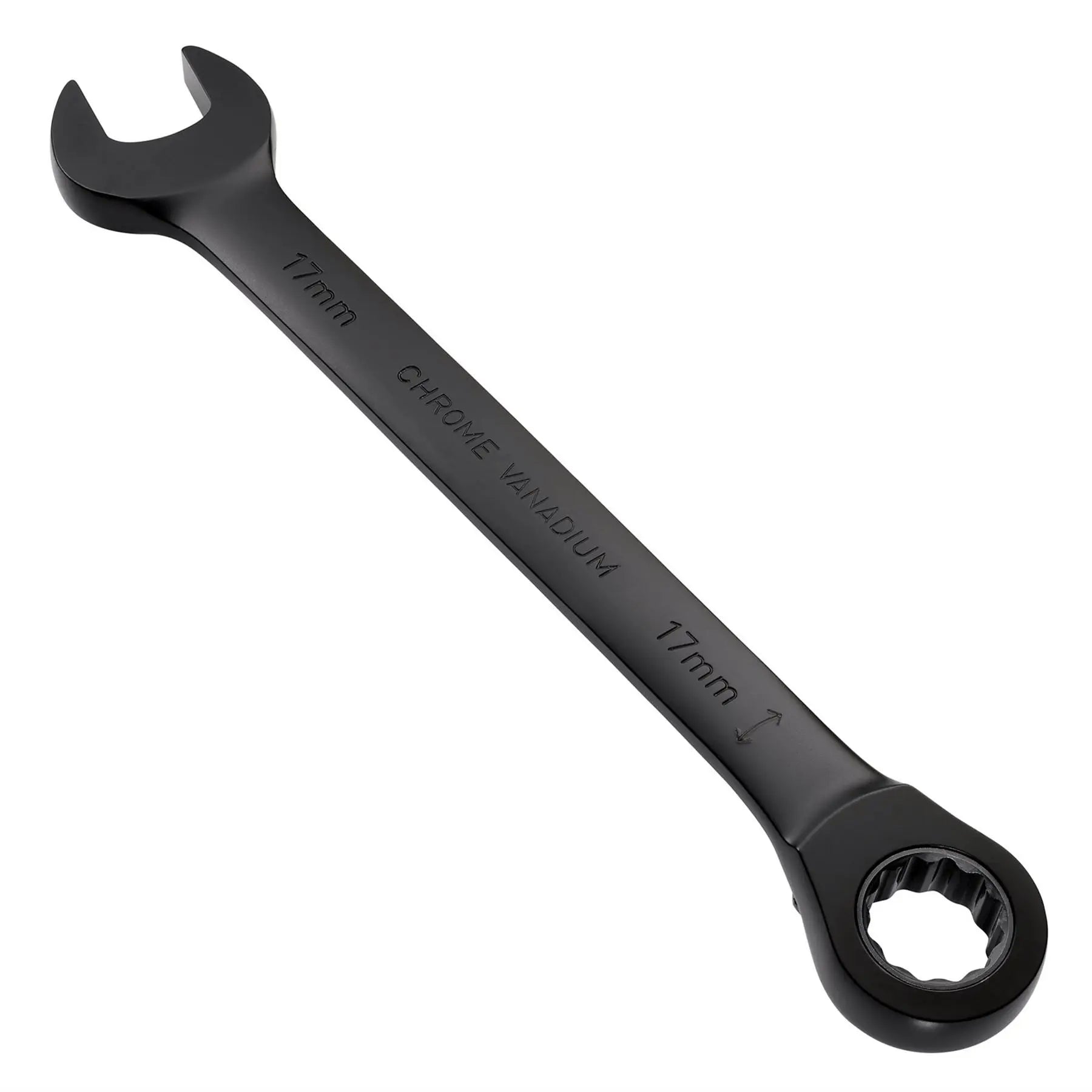Draper Expert HI-TORQ®  Metric Reversible Ratchet Combination Spanner 17mm Black 03907  White Rose Tools