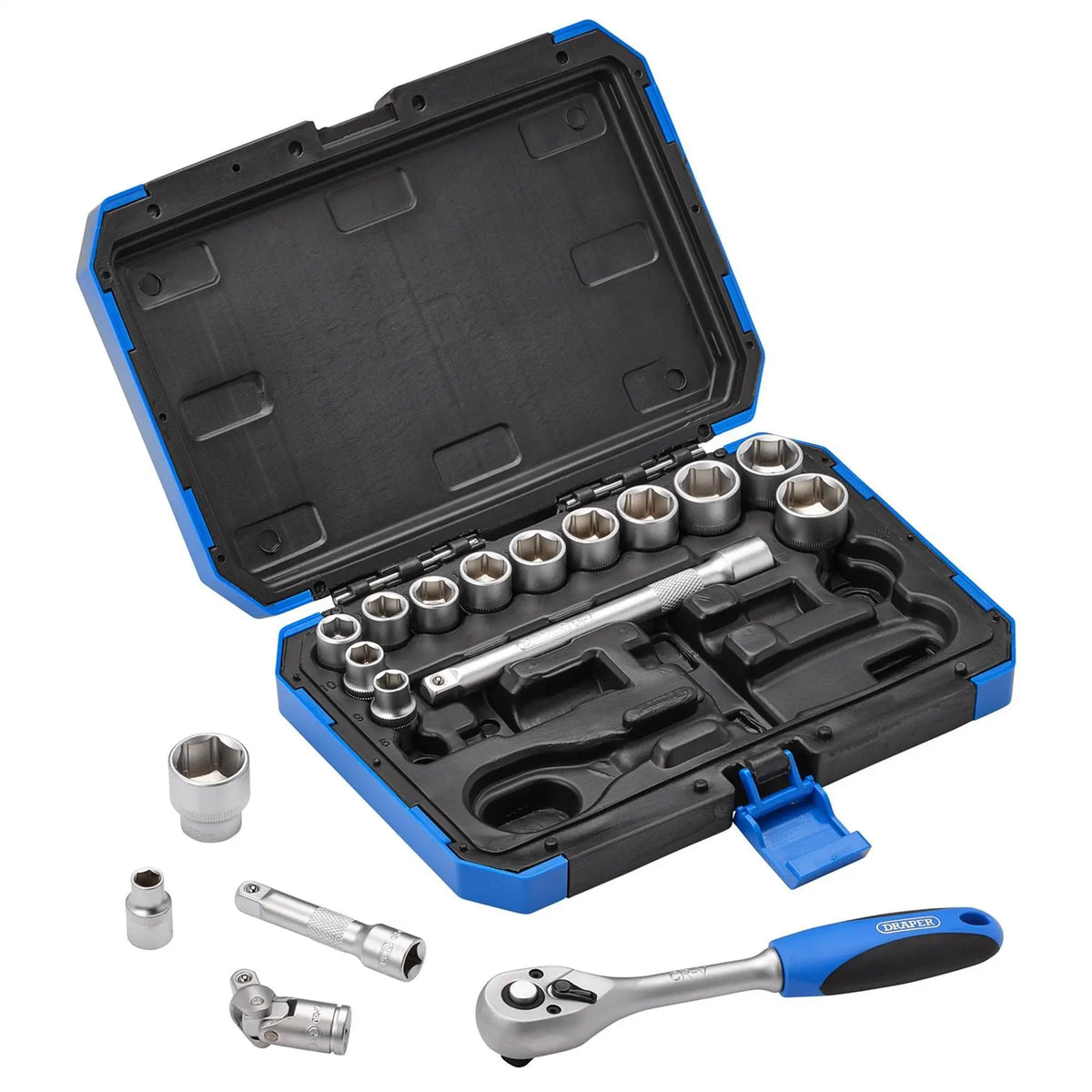 Draper Expert HI-TORQ® Metric Socket Set 3/8" Sq. Dr. (18 Piece) 16359  White Rose Tools