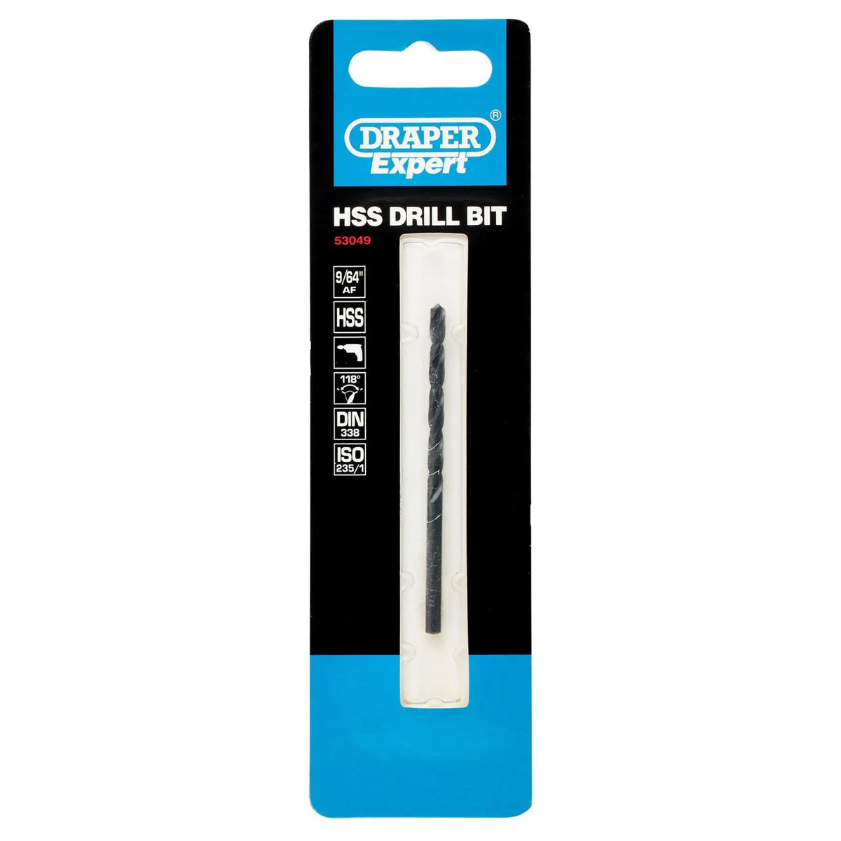 Draper Expert HSS Drill Bit 9/64" x 2-7/8" 53049  White Rose Tools