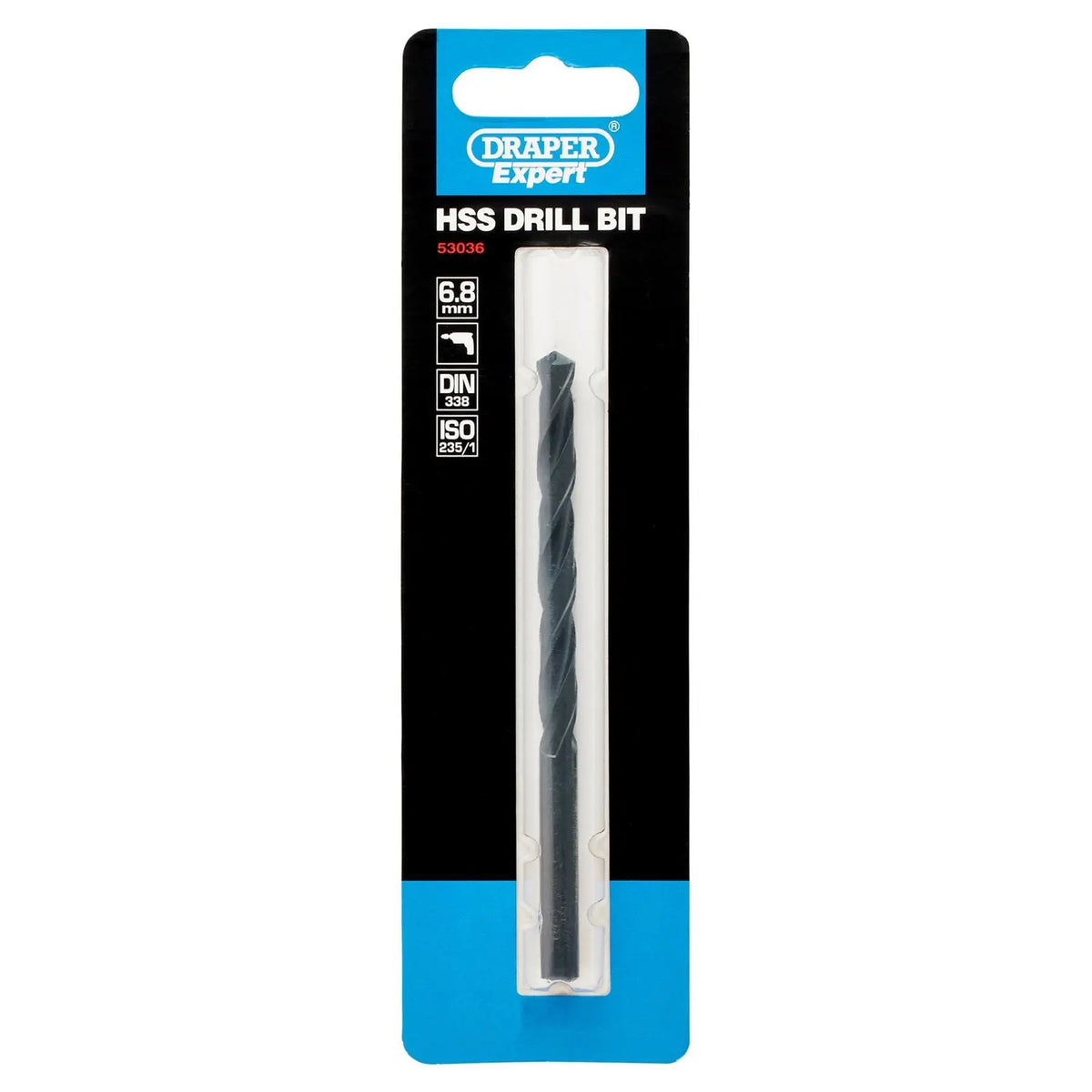 Draper Expert HSS Twist Drill for 8 x 1.25 Taps 6.8 x 181mm 53036  White Rose Tools