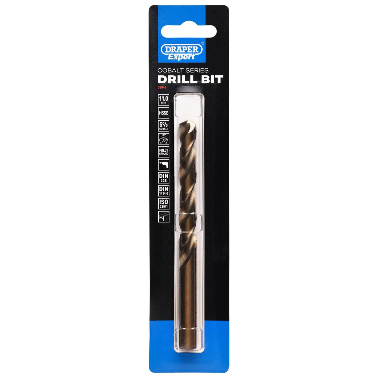 Draper Expert HSSE M35 Cobalt Drill Bit 11 x 86mm 08946  White Rose Tools