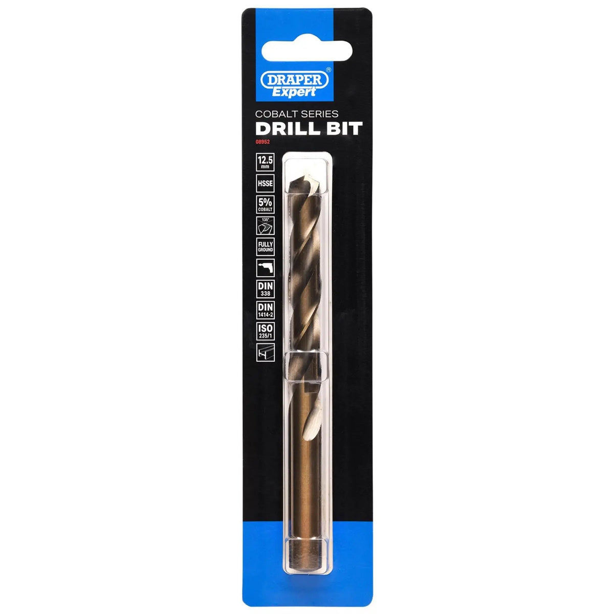 Draper Expert HSSE M35 Cobalt Drill Bit 12.5 x 151mm 08952  White Rose Tools