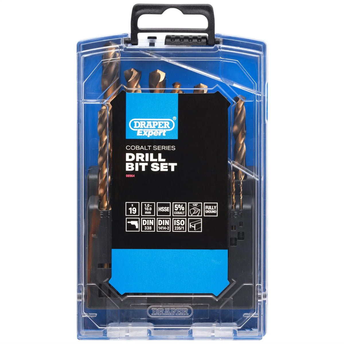 Draper Expert HSSE M35 Cobalt Drill Bit Set (19 Piece) 08964  White Rose Tools