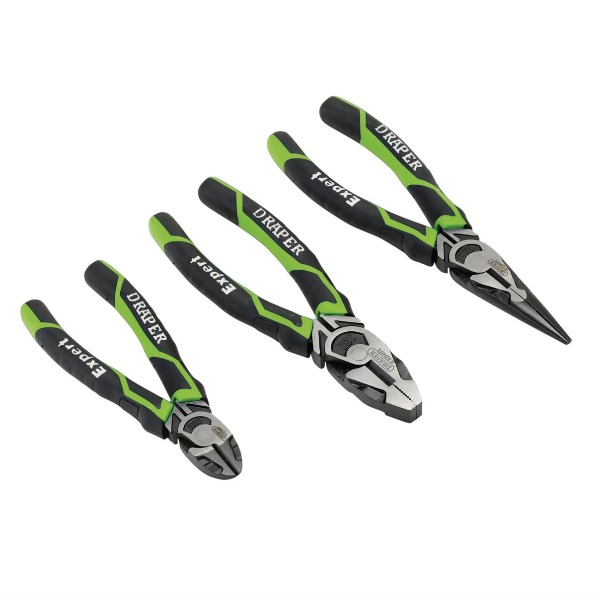 Draper Expert High Leverage Plier Set Green (3 Piece) 28035  White Rose Tools