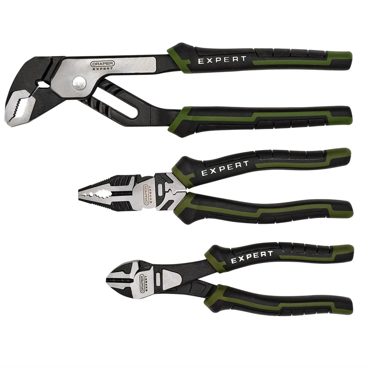 Draper Expert High Leverage Pliers Set with Water Pump Pliers (3 Piece) 28536  White Rose Tools
