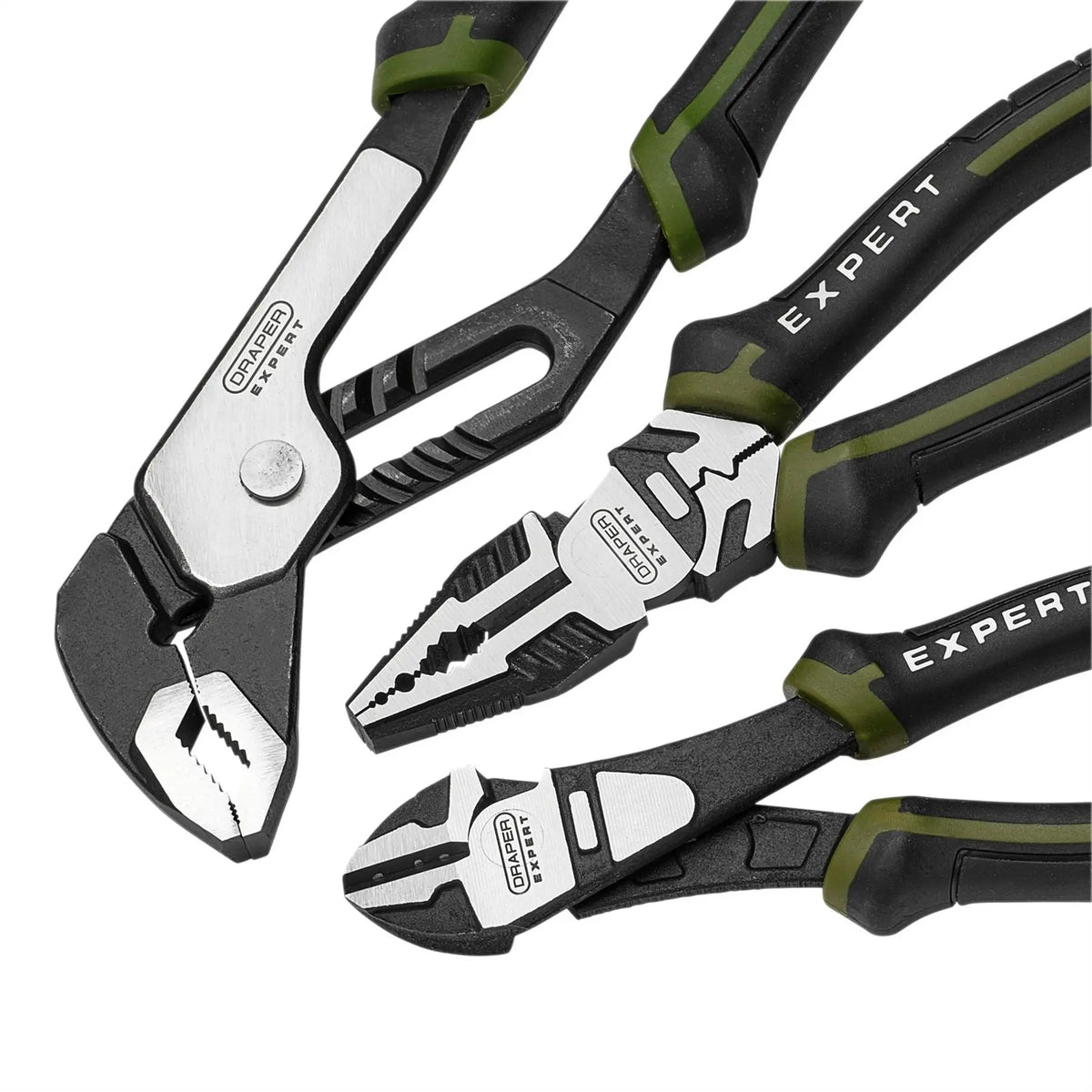 Draper Expert High Leverage Pliers Set with Water Pump Pliers (3 Piece) 28536  White Rose Tools