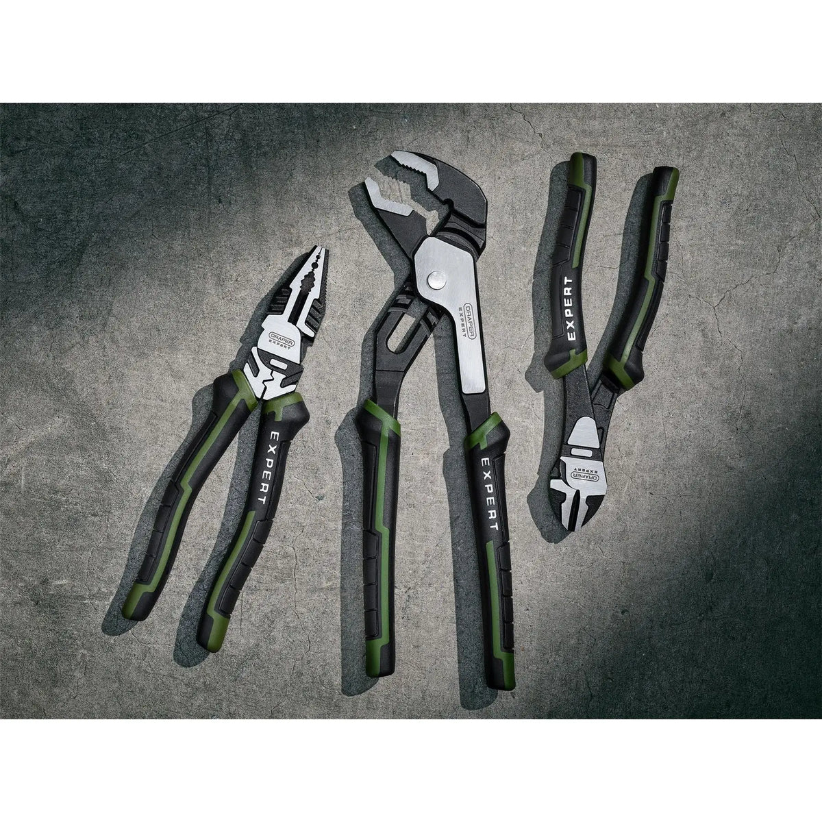 Draper Expert High Leverage Pliers Set with Water Pump Pliers (3 Piece) 28536  White Rose Tools