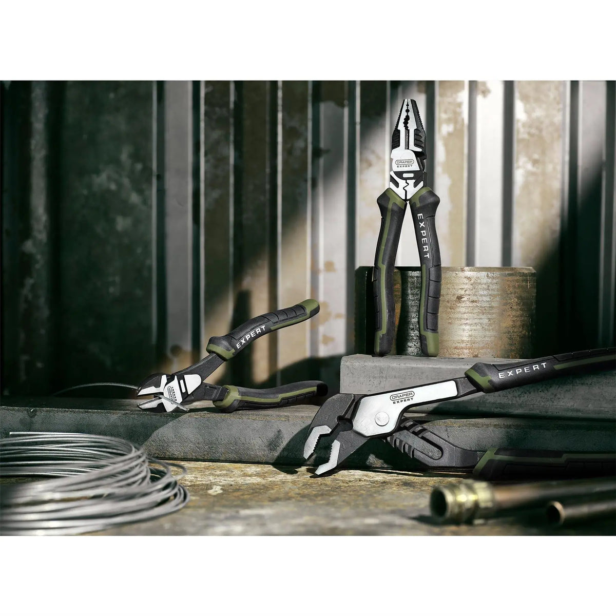 Draper Expert High Leverage Pliers Set with Water Pump Pliers (3 Piece) 28536  White Rose Tools