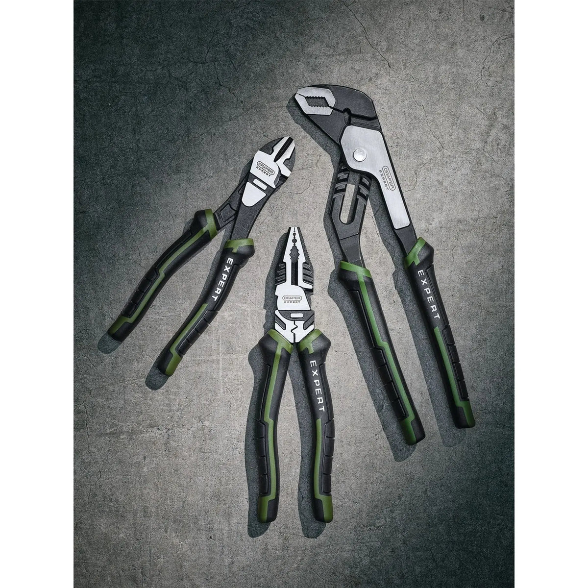 Draper Expert High Leverage Pliers Set with Water Pump Pliers (3 Piece) 28536  White Rose Tools