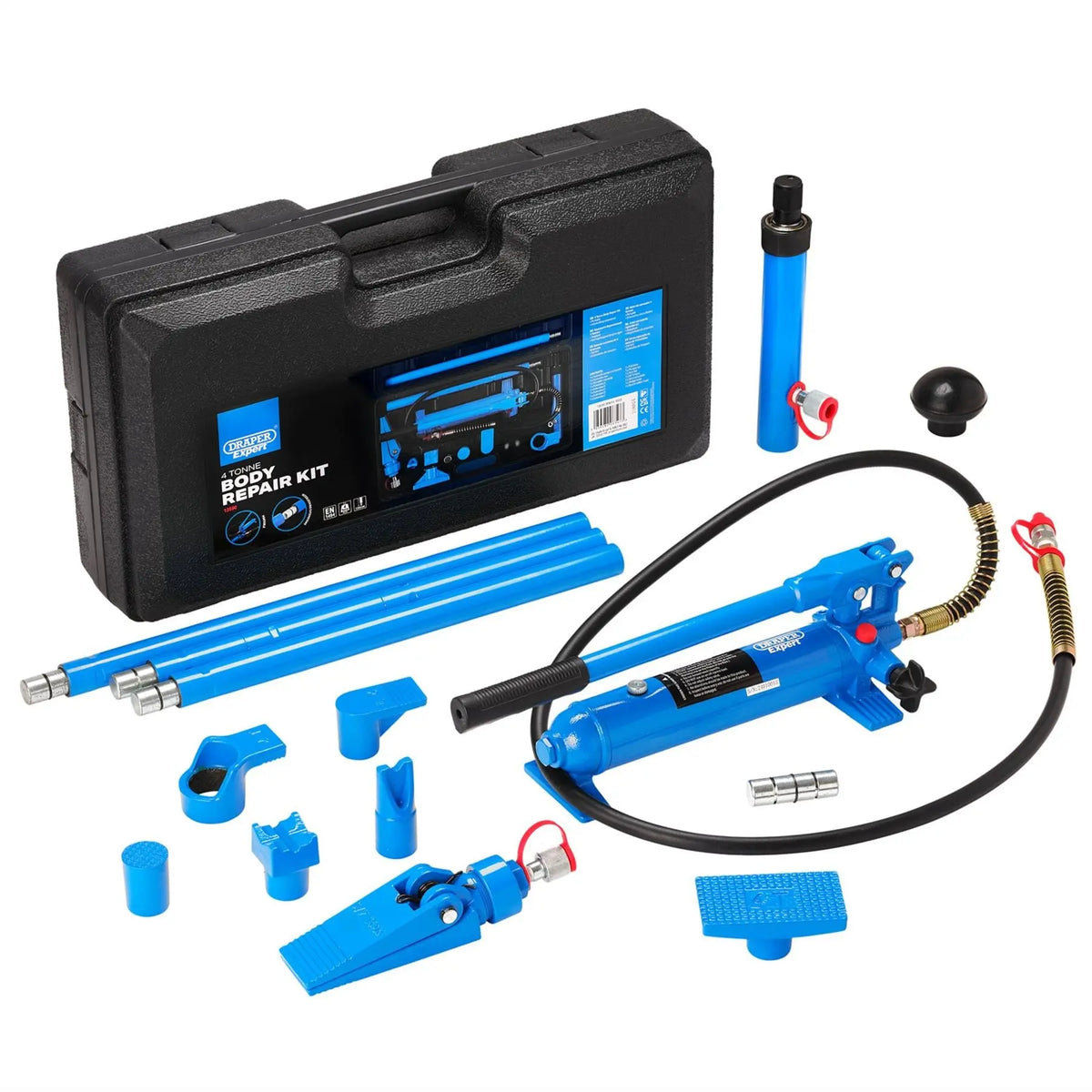 Draper Expert Hydraulic Body Repair Kit 4 Tonne (15 Piece) 13590  White Rose Tools