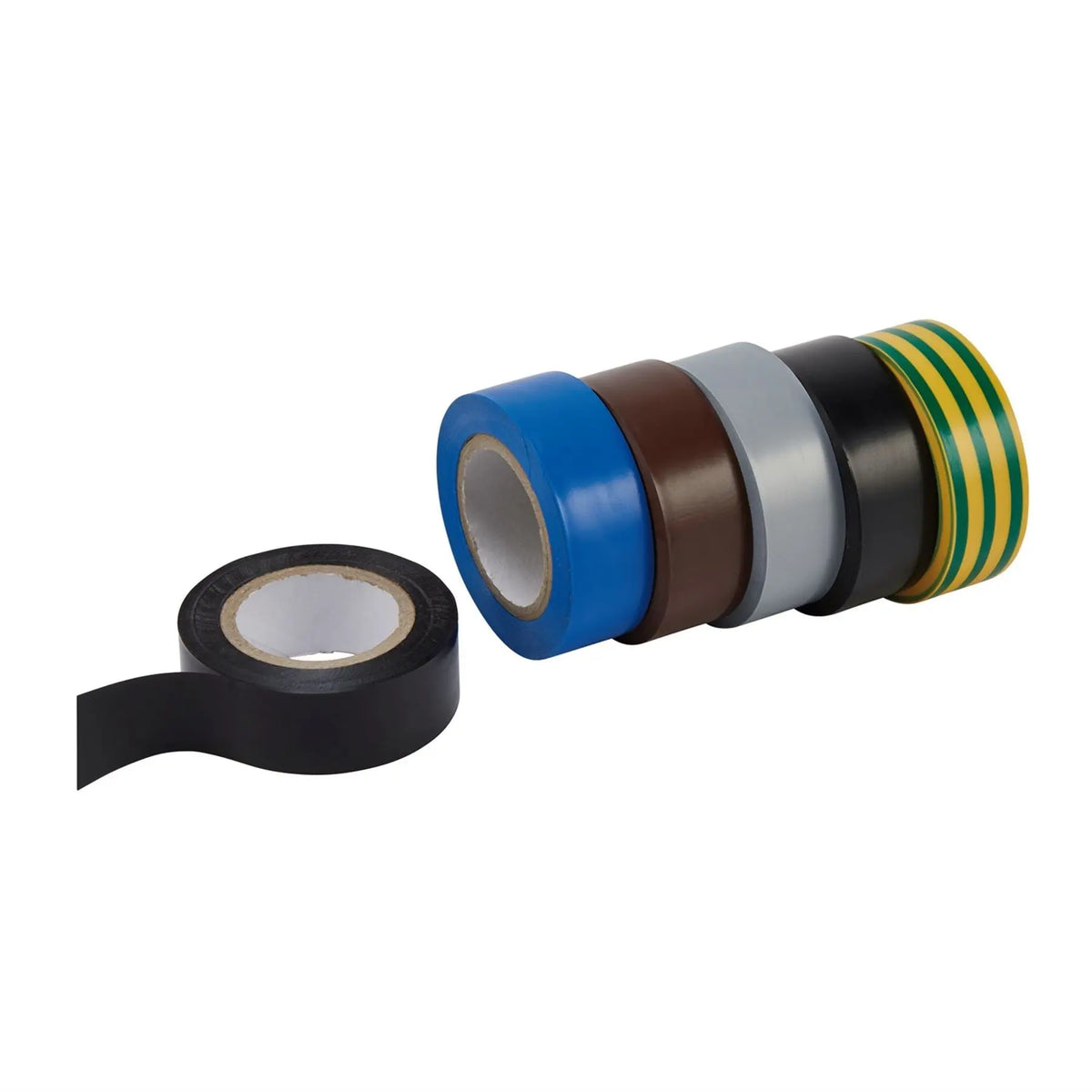 Draper Expert Insulation Tape 10m x 19mm Mixed Colours (Pack of 6) 90086  White Rose Tools