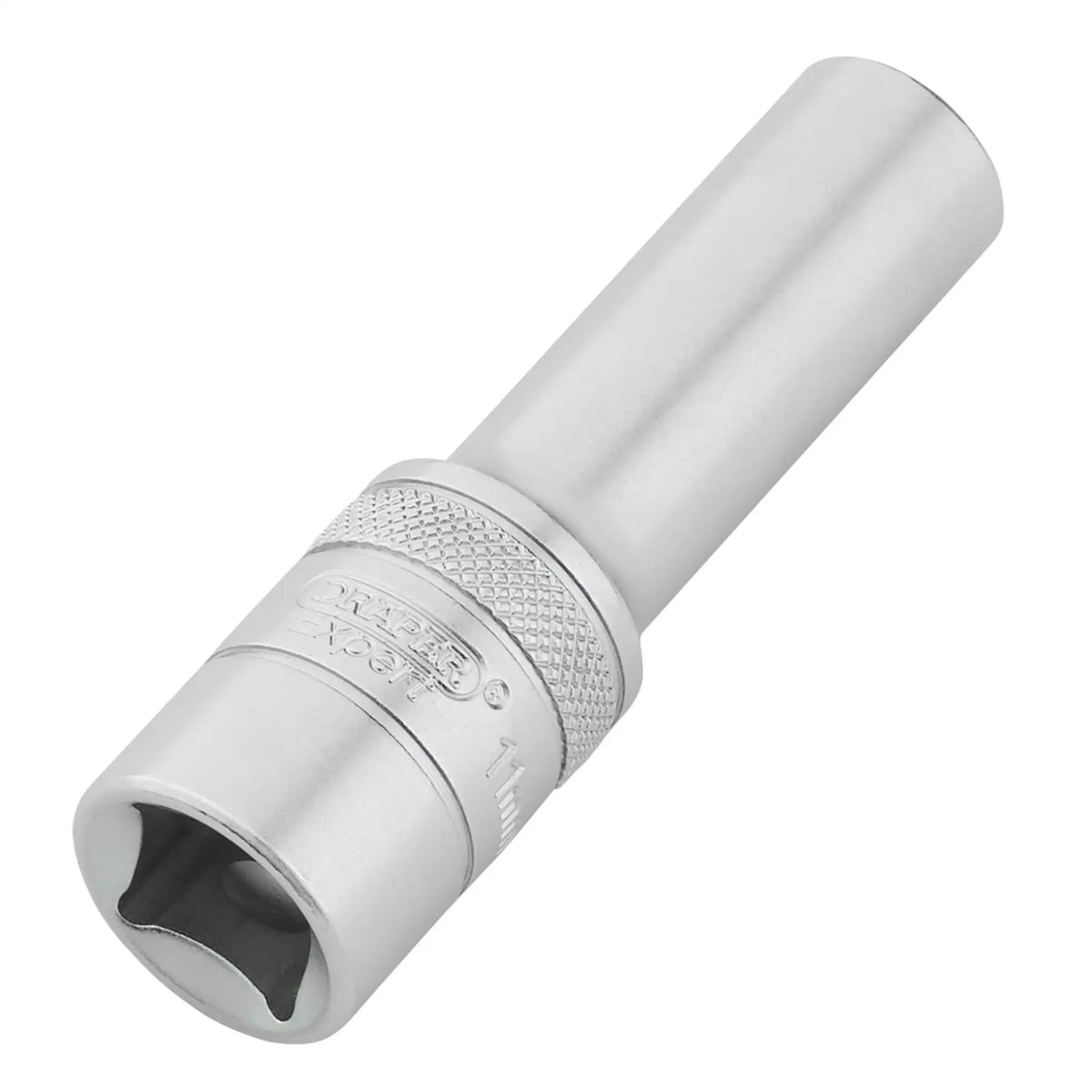 Draper Expert Metric Deep Socket 1/2" Sq. Dr. Micro Satin Chrome 11mm 22436  White Rose Tools