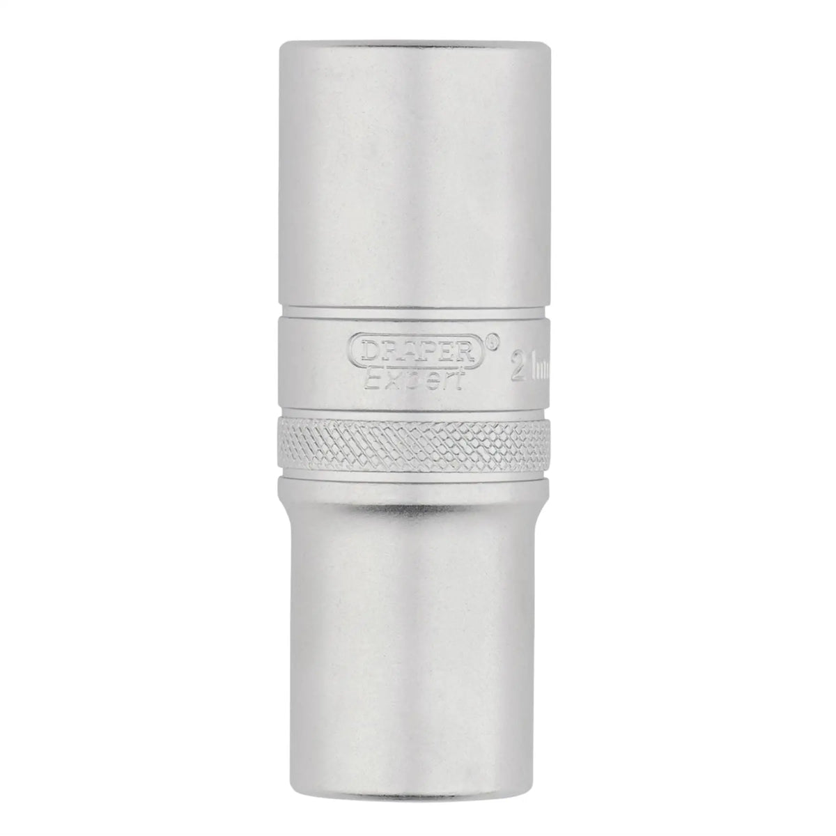 Draper Expert Metric Deep Socket 1/2" Sq. Dr. Micro Satin Chrome 21mm 22442  White Rose Tools