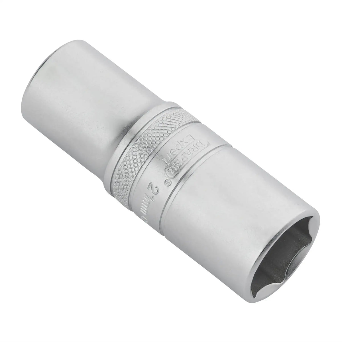 Draper Expert Metric Deep Socket 1/2" Sq. Dr. Micro Satin Chrome 21mm 22442  White Rose Tools