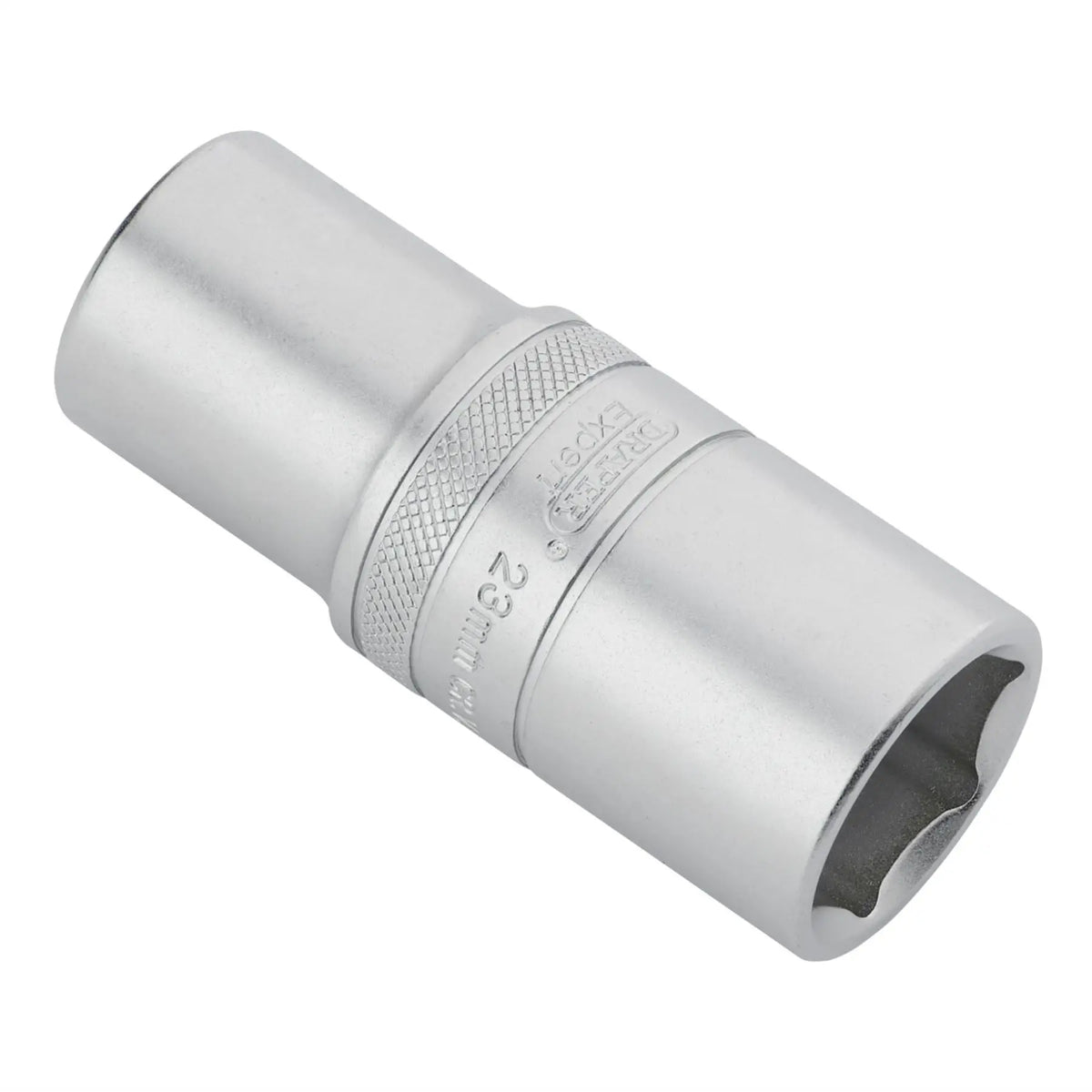 Draper Expert Metric Deep Socket 1/2" Sq. Dr. Micro Satin Chrome 23mm 22444  White Rose Tools