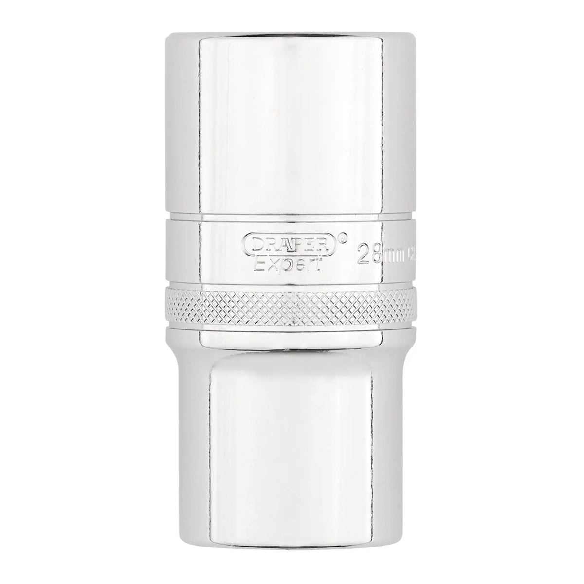 Draper Expert Metric Deep Socket 1/2" Sq. Dr. Polished Chrome 28mm 22425  White Rose Tools