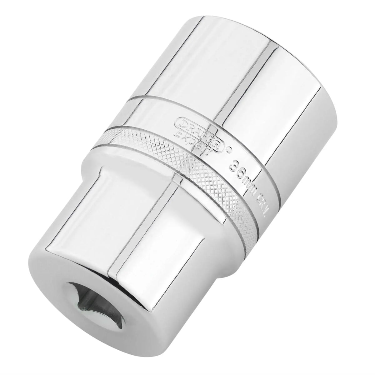 Draper Expert Metric Deep Socket 1/2" Sq. Dr. Polished Chrome 36mm 22427  White Rose Tools