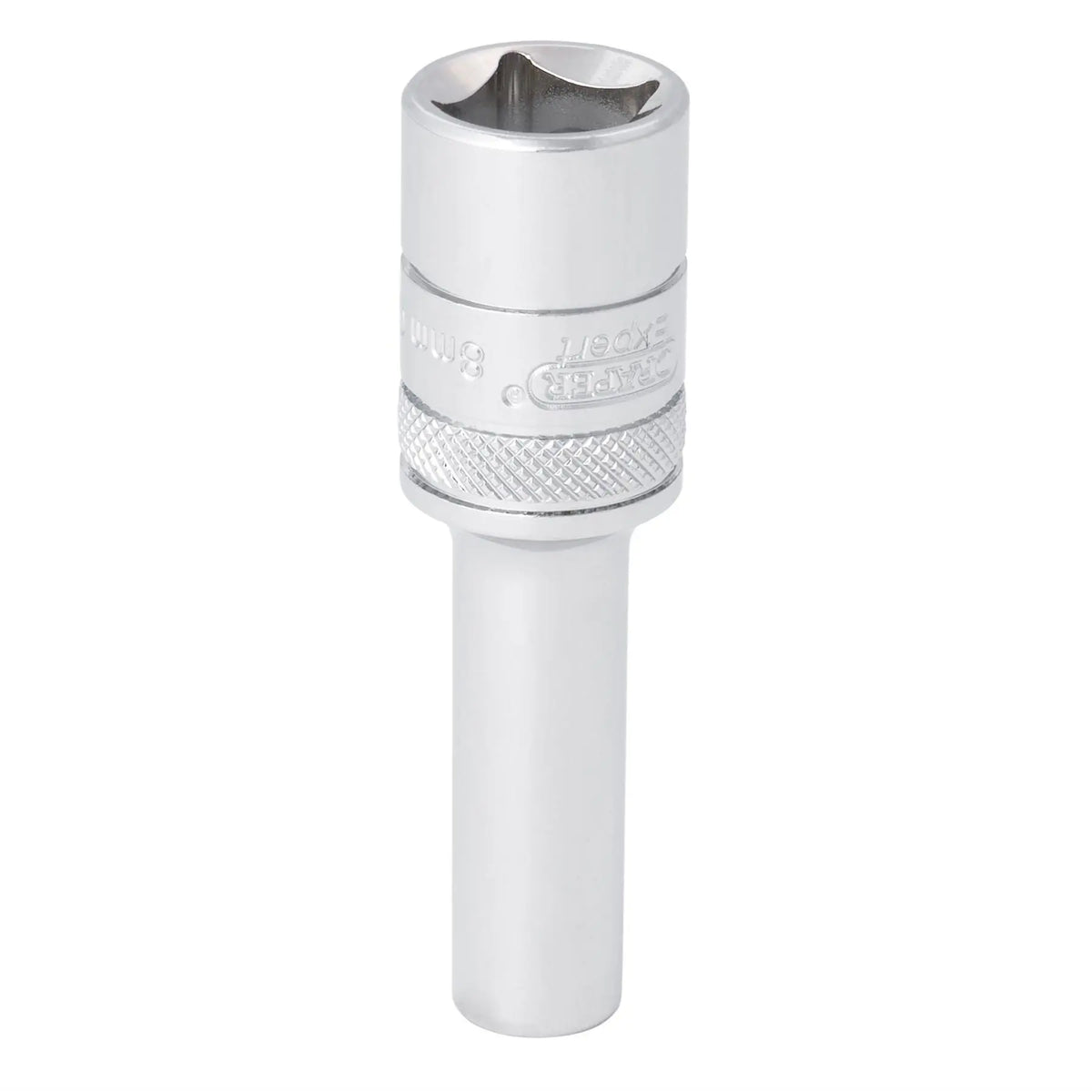 Draper Expert Metric Deep Socket 1/2" Sq. Dr.Polished Chrome 8mm 22406  White Rose Tools