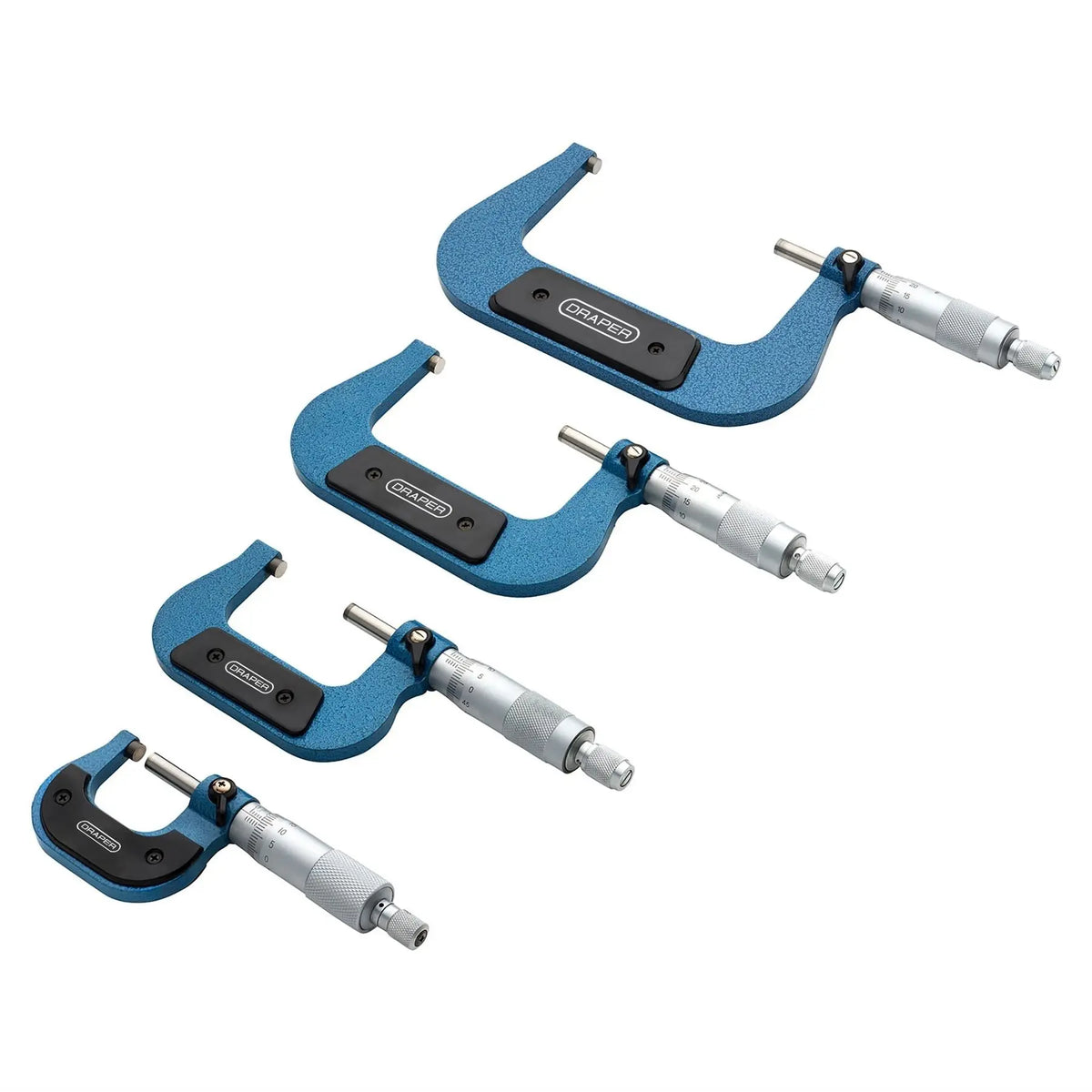 Draper Expert Metric External Micrometer Set (4 Piece) 46607  White Rose Tools