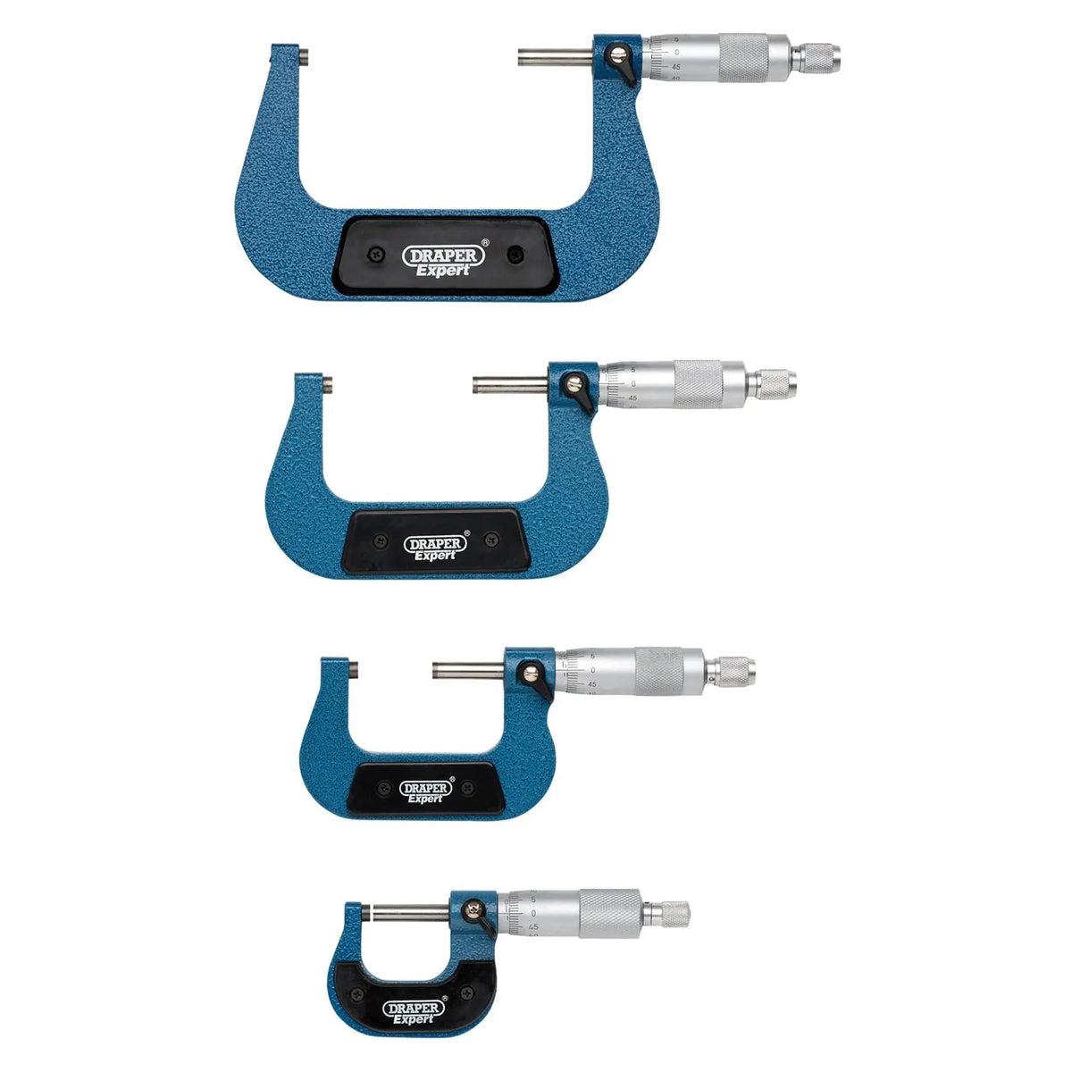 Draper Expert Metric External Micrometer Set (4 Piece) 46607  White Rose Tools