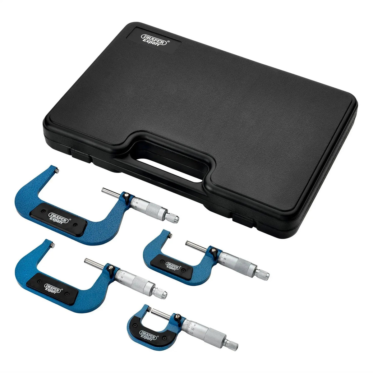 Draper Expert Metric External Micrometer Set (4 Piece) 46607  White Rose Tools