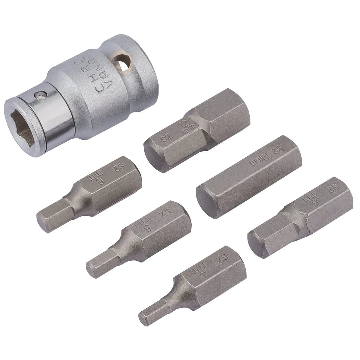 Draper Expert Metric Hexagon Bit Set 1/2" Sq. Dr. (7 Piece) 83565  White Rose Tools