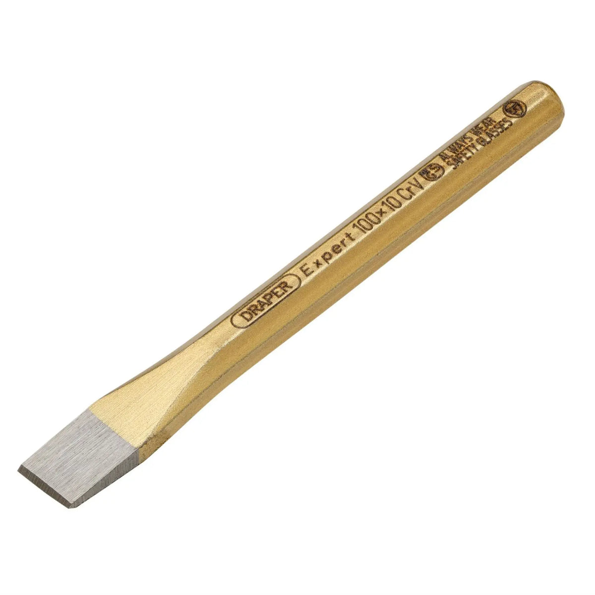 Draper Expert Octagonal Flat Cold Chisel 10 x 100mm 51538  White Rose Tools