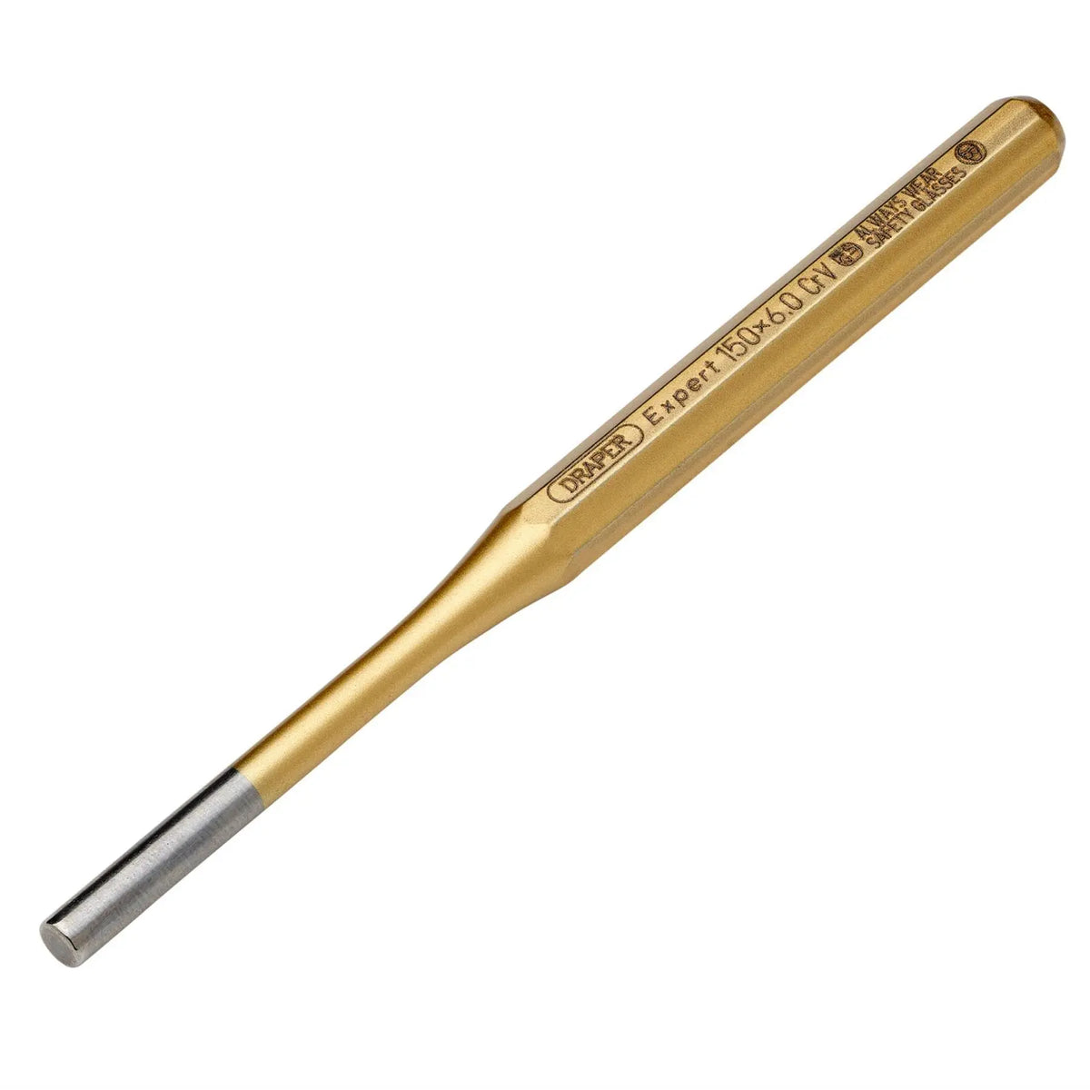 Draper Expert Octagonal Parallel Pin Punch 6 x 150mm 51702  White Rose Tools