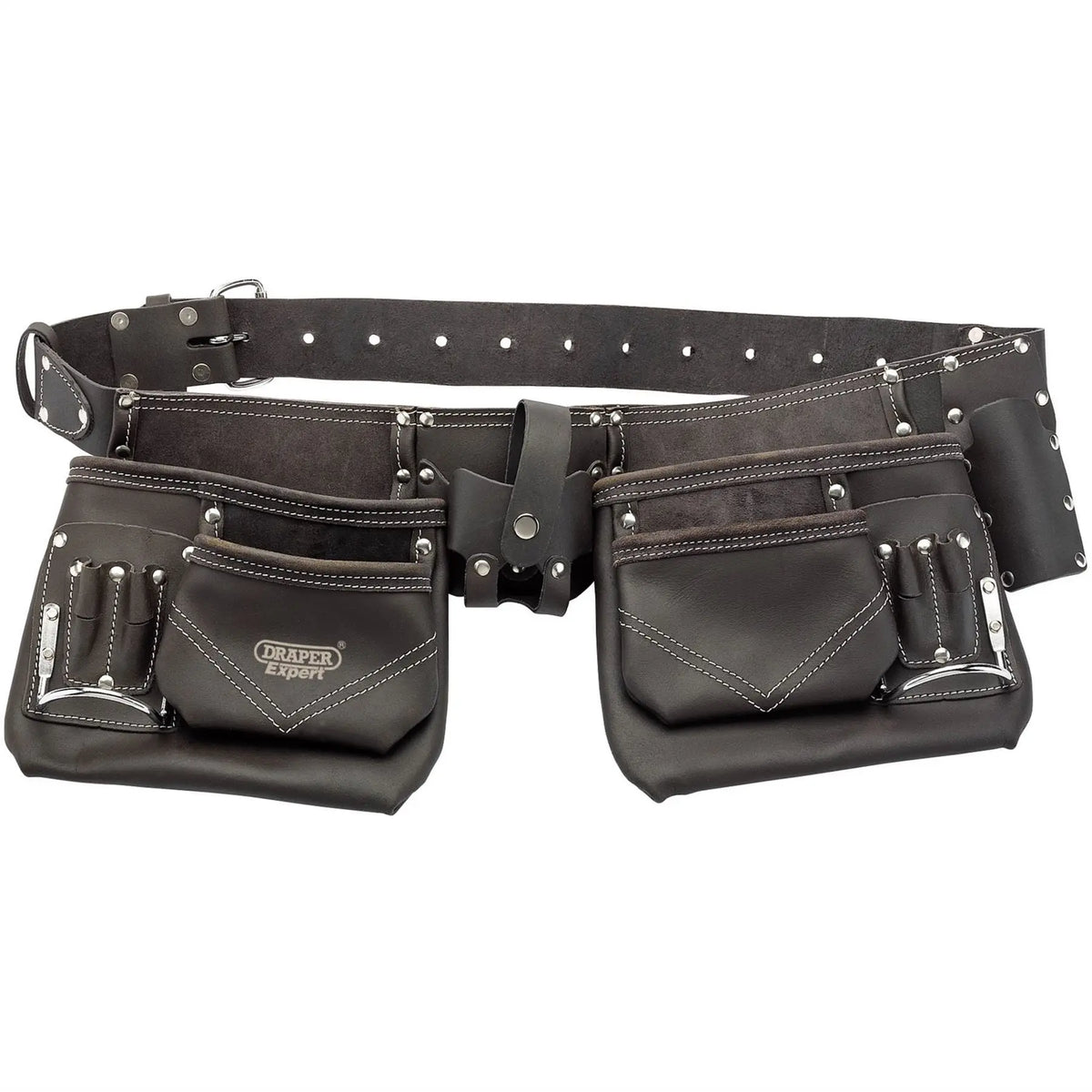 Draper Expert Oil-Tanned leather Double Pouch Tool Belt 03138  White Rose Tools
