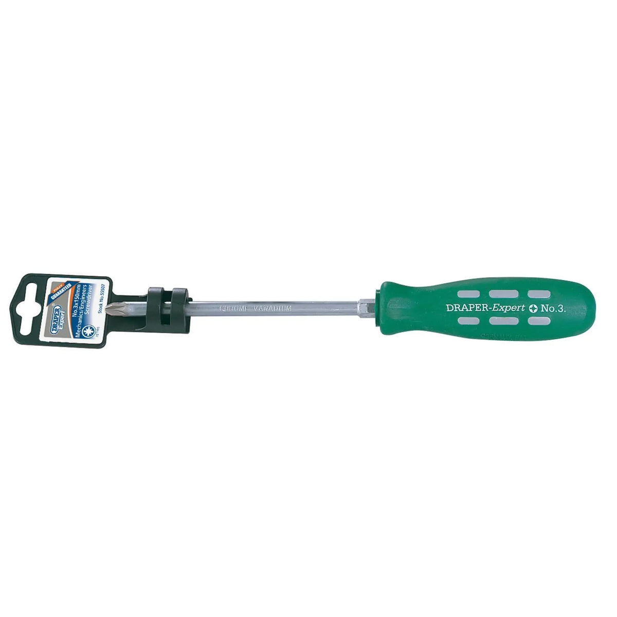 Draper Expert PZ Type Mechanics Screwdriver No.3 x 150mm 55507  White Rose Tools