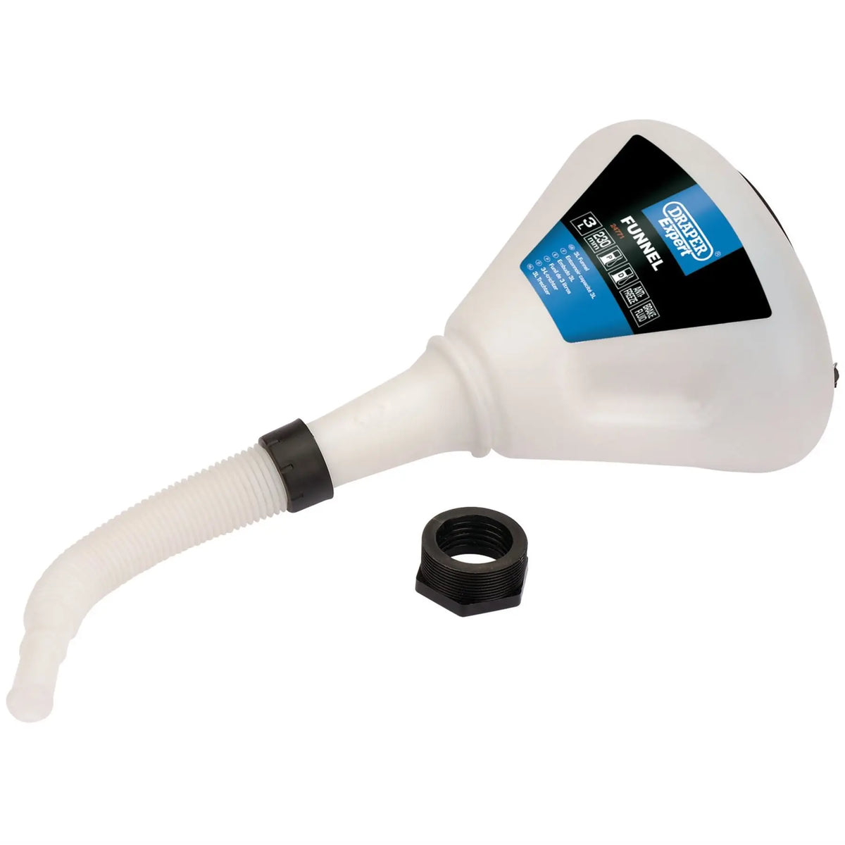 Draper Expert Polypropylene Funnel 230mm 3L 24771  White Rose Tools