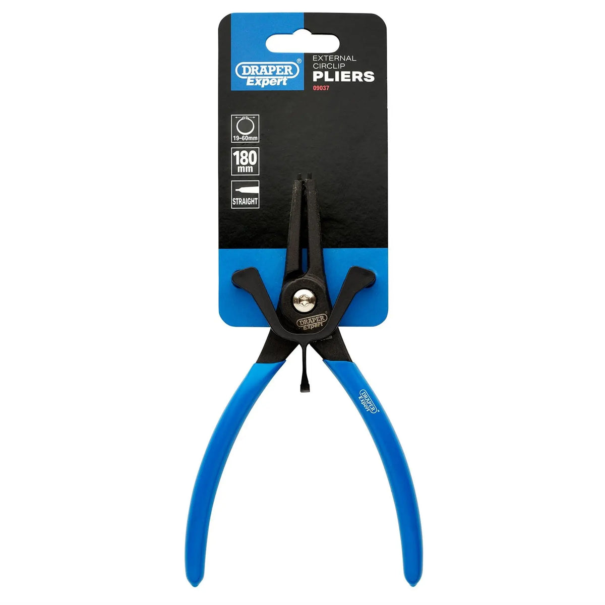 Draper Expert Straight Tip External Circlip Pliers A2 180mm 09037  White Rose Tools