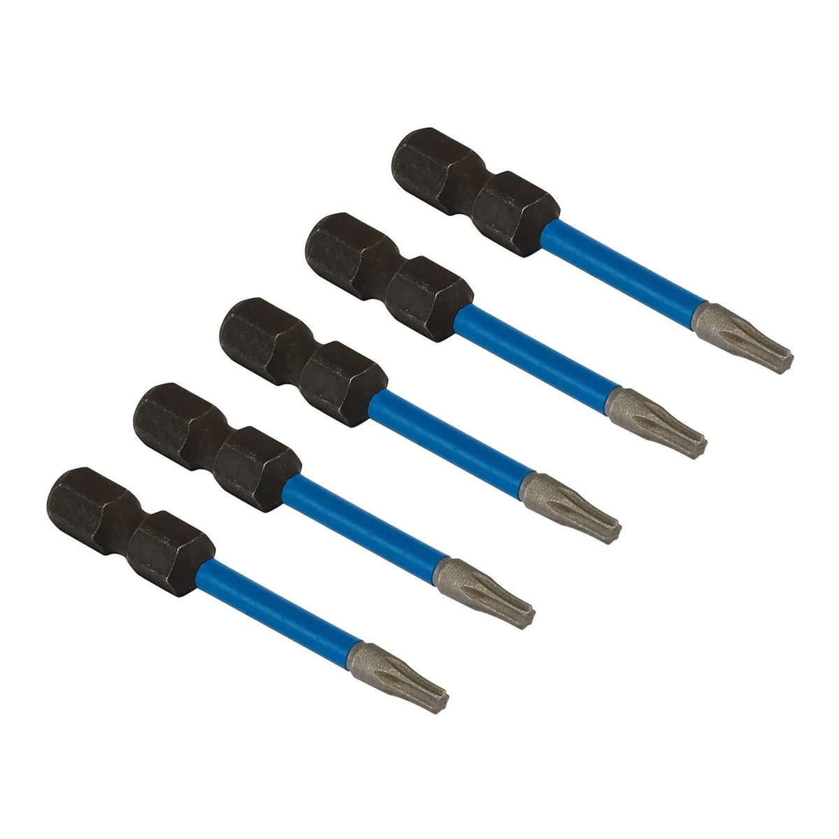 Draper Expert TX-STAR® Impact Screwdriver Bits T10 x 50mm 1/4" Hex (Pack of 5) 05649  White Rose Tools