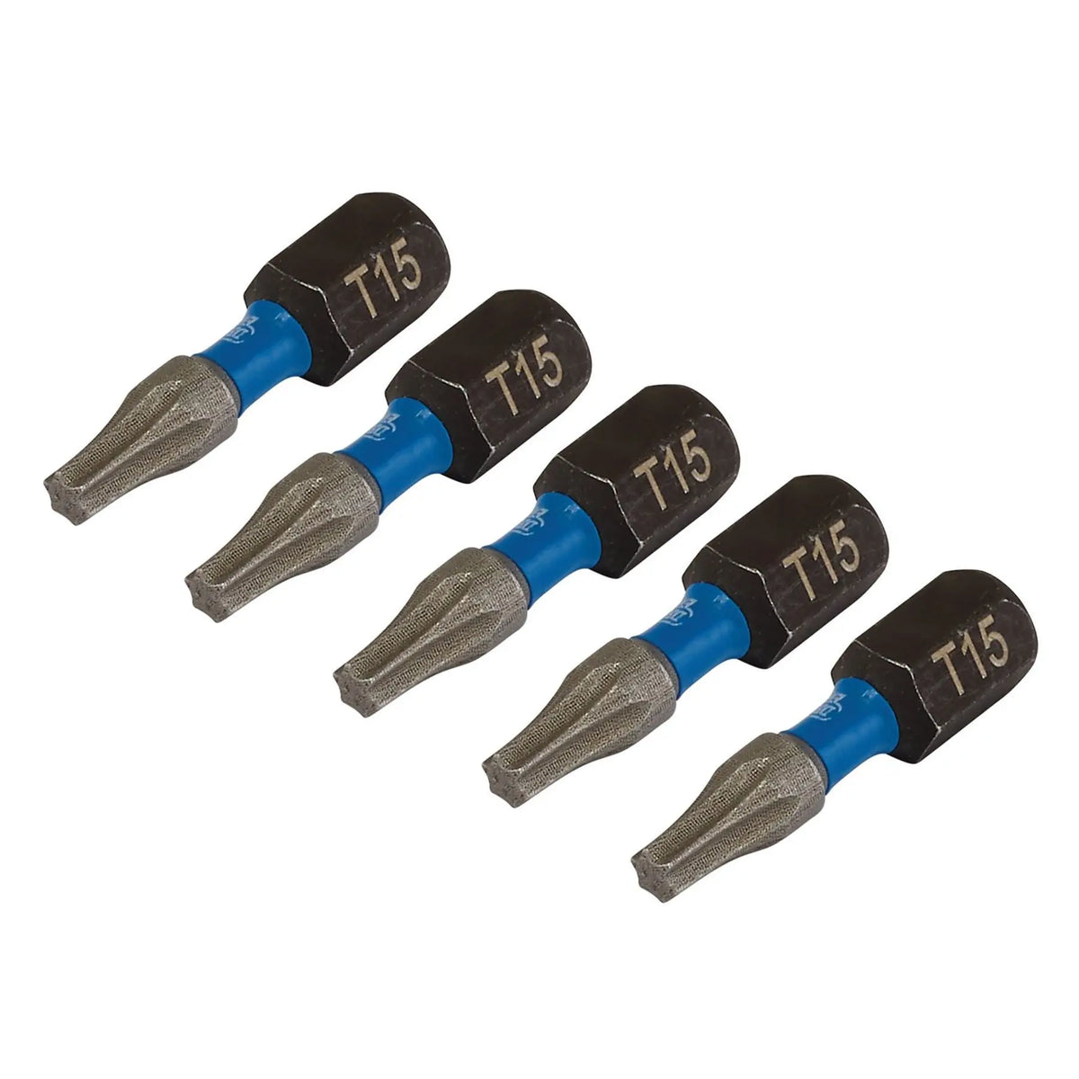 Draper Expert TX-STAR® Impact Screwdriver Bits T15 x 25mm 1/4" Hex (Pack of 5) 05492  White Rose Tools